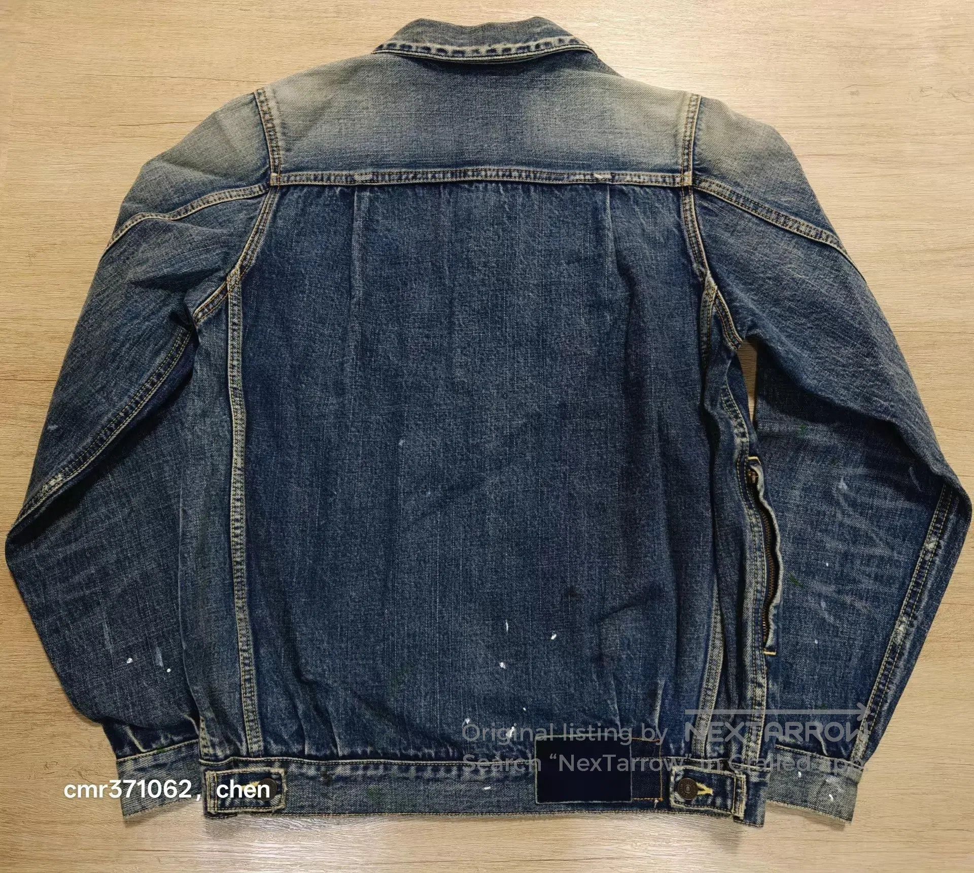 Visvim Blue Denim Jacket with Paint Splatter . Size US M / EU 48-50 / 2 - 6 Thumbnail