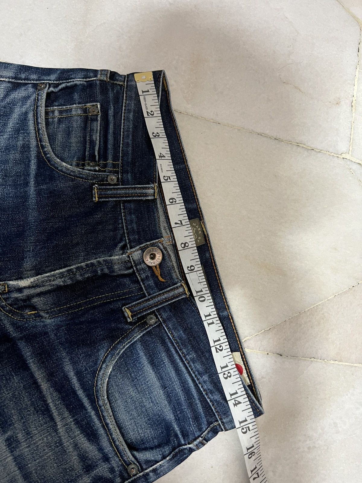 If Six Was Nine × Le Grande Bleu (L.G.B.) 🌈Vintage Back Number Kaihara denim Distressed Jean Size US 29 - 3 Thumbnail