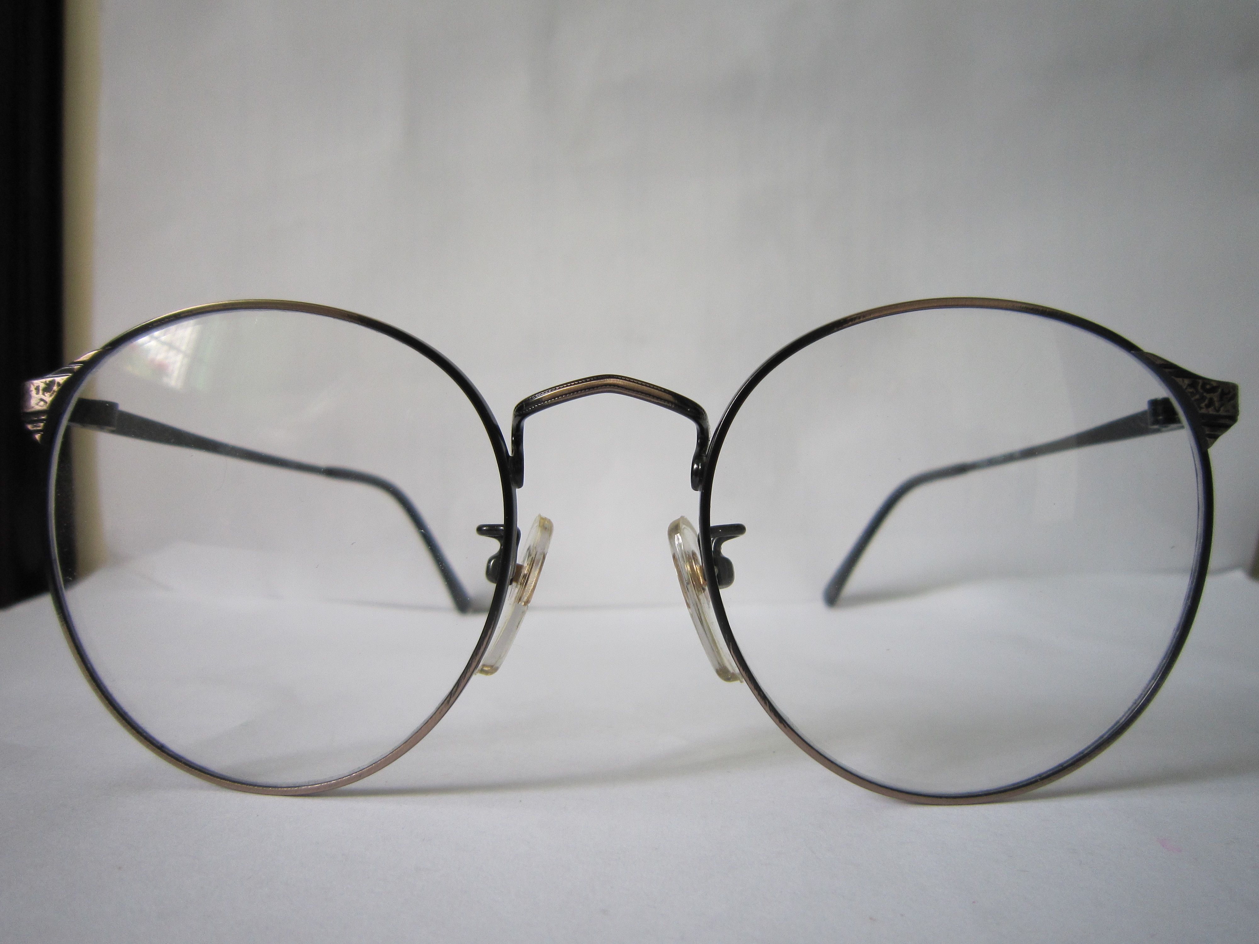 Vintage Vintage 80s TURA Mod 247 Gold Round Eyeglasses Frame Japan Size ONE SIZE - 1 Thumbnail