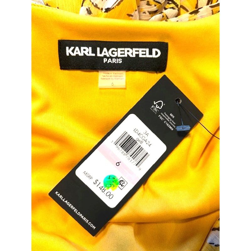Karl Lagerfeld Karl Lagerfeld Paris Chiffon Floral Print V-Neck Mini Dress Size M / US 6-8 / IT 42-44 - 12 Thumbnail