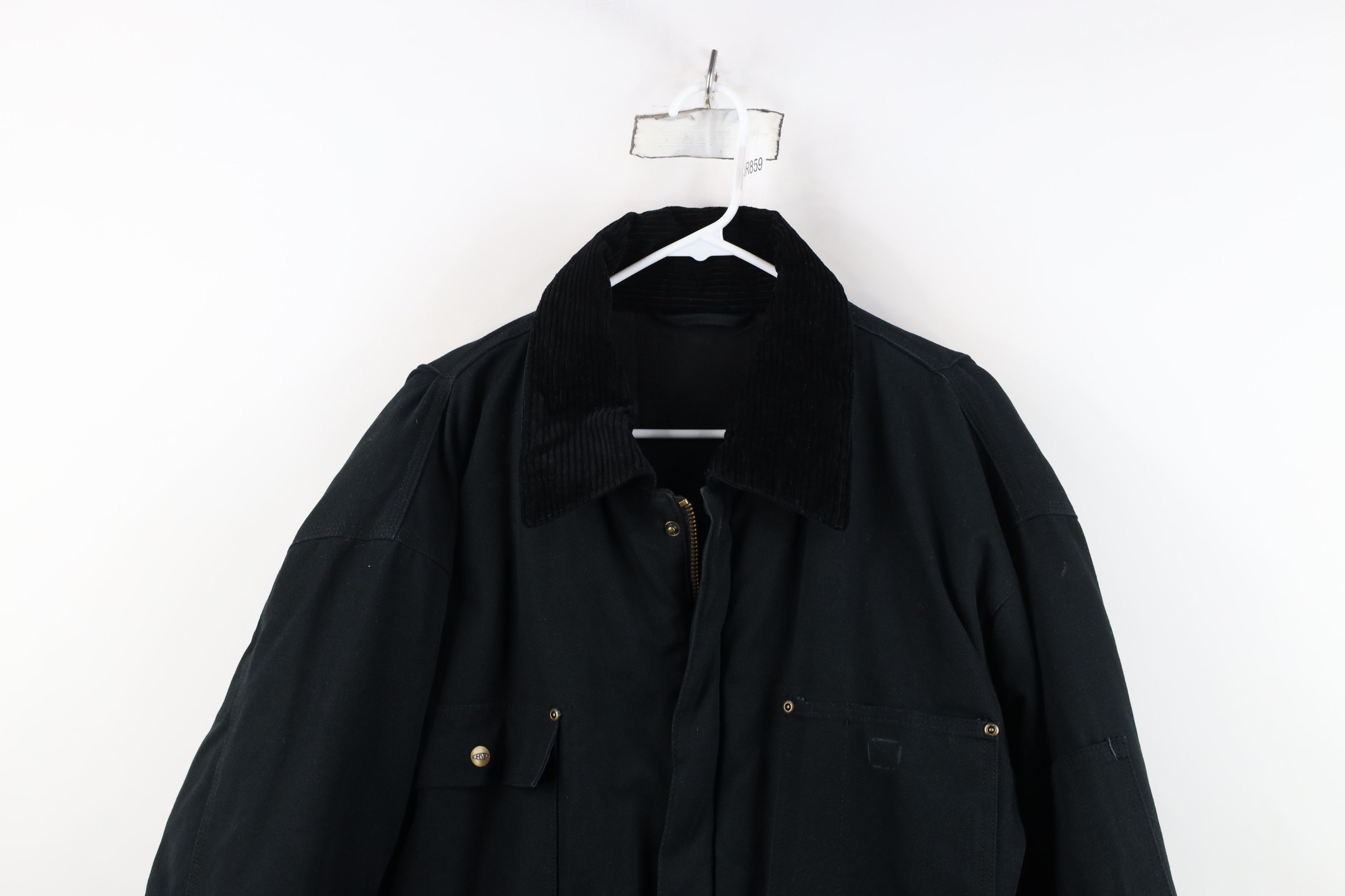 Vintage Vintage Y2K Streetwear Canvas Chore Barn Jacket Black Size US XXL / EU 58 / 5 - 2 Thumbnail