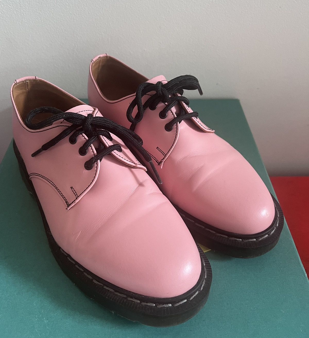 Solovair x Noah NYC pink derby shoes
