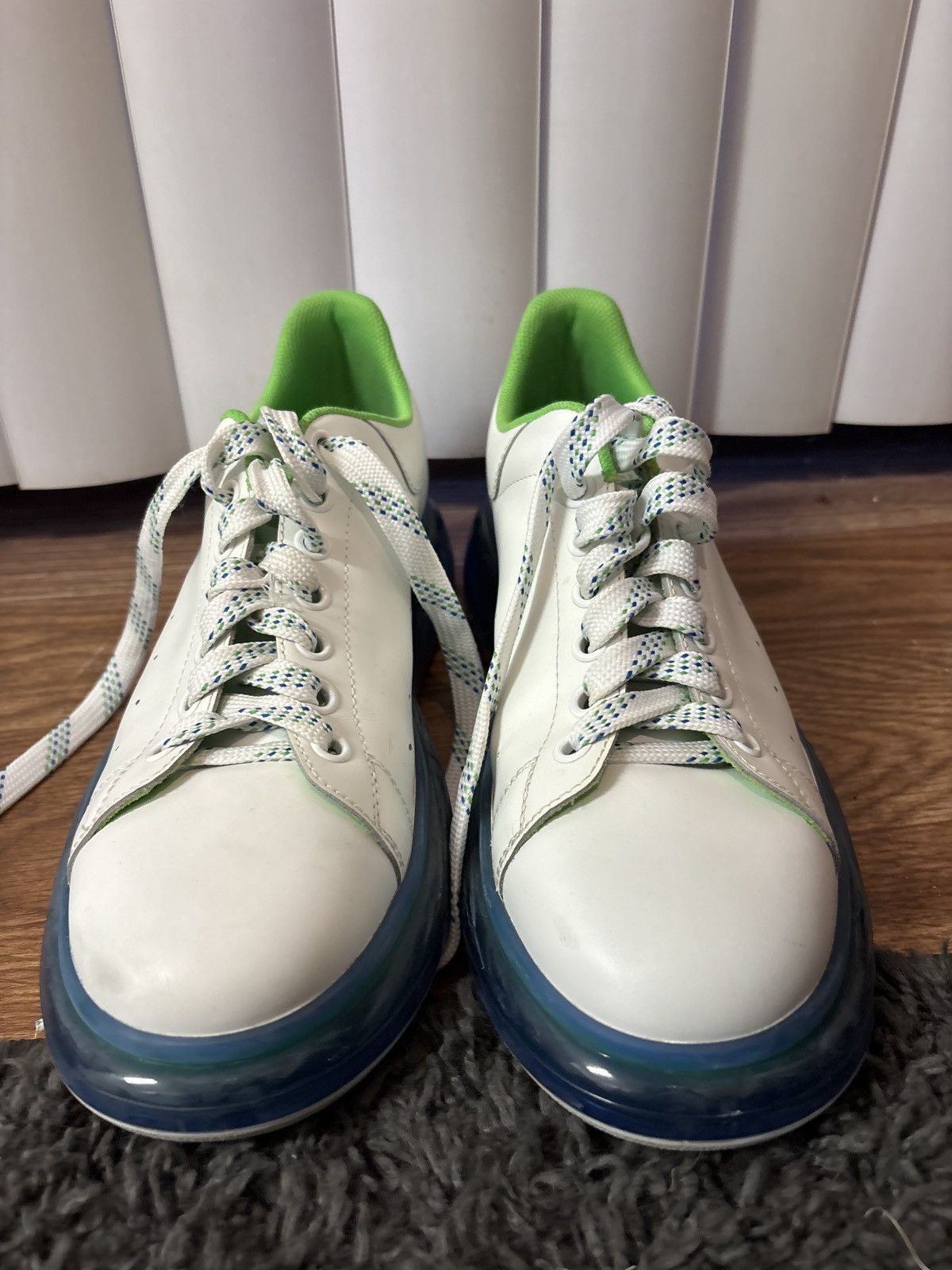 Alexander McQueen Alexander Mcqueen Oversized Sneakers Blue & Green Size US 11 / EU 44 - 3 Thumbnail