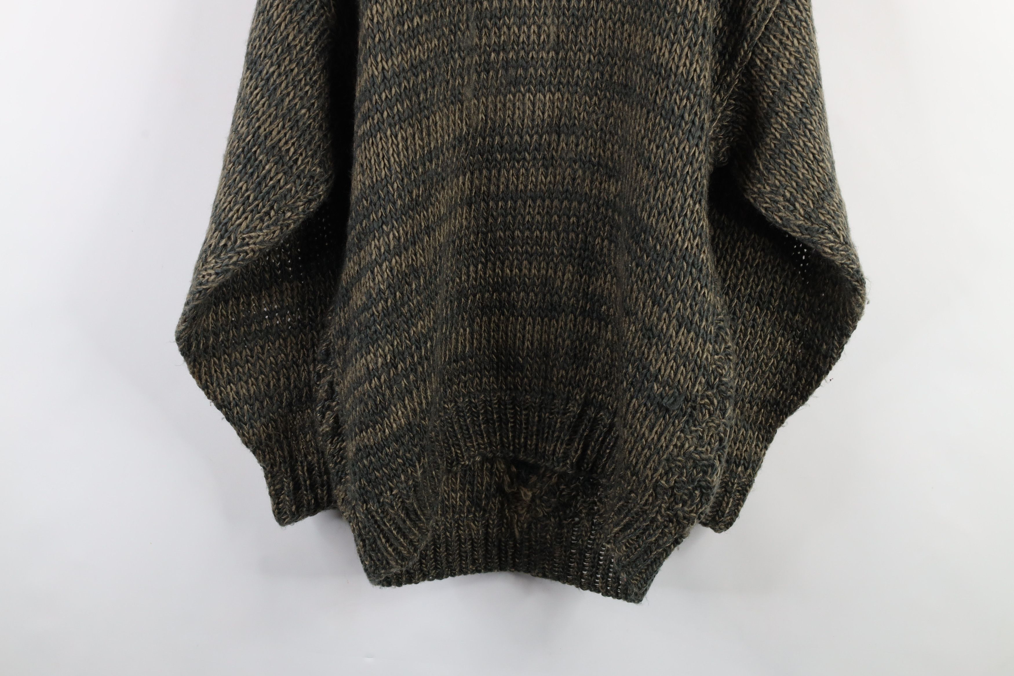 Vintage Vintage 90s Streetwear Chunky Crochet Cable Knit Sweater Size US L / EU 52-54 / 3 - 9 Thumbnail