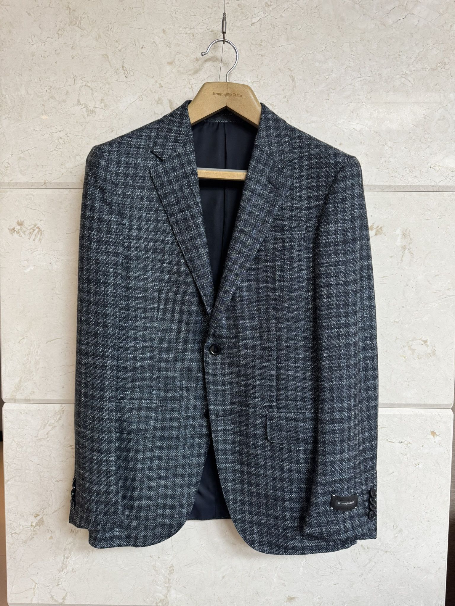 Ermenegildo Zegna ZEGNA / Tailored Milano Fit Check Pattern Blazer / EU 48 Size 38R - 1 Thumbnail