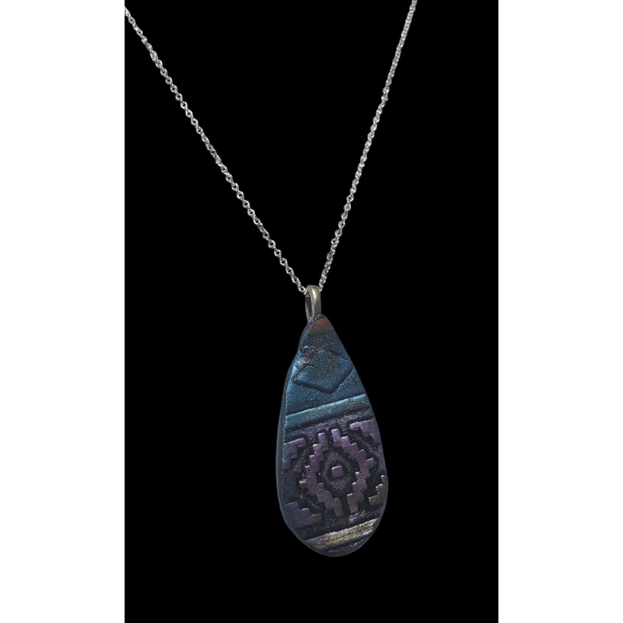 Other Handmade Southwestern Style Metallic Teardrop Necklace Size ONE SIZE - 3 Thumbnail