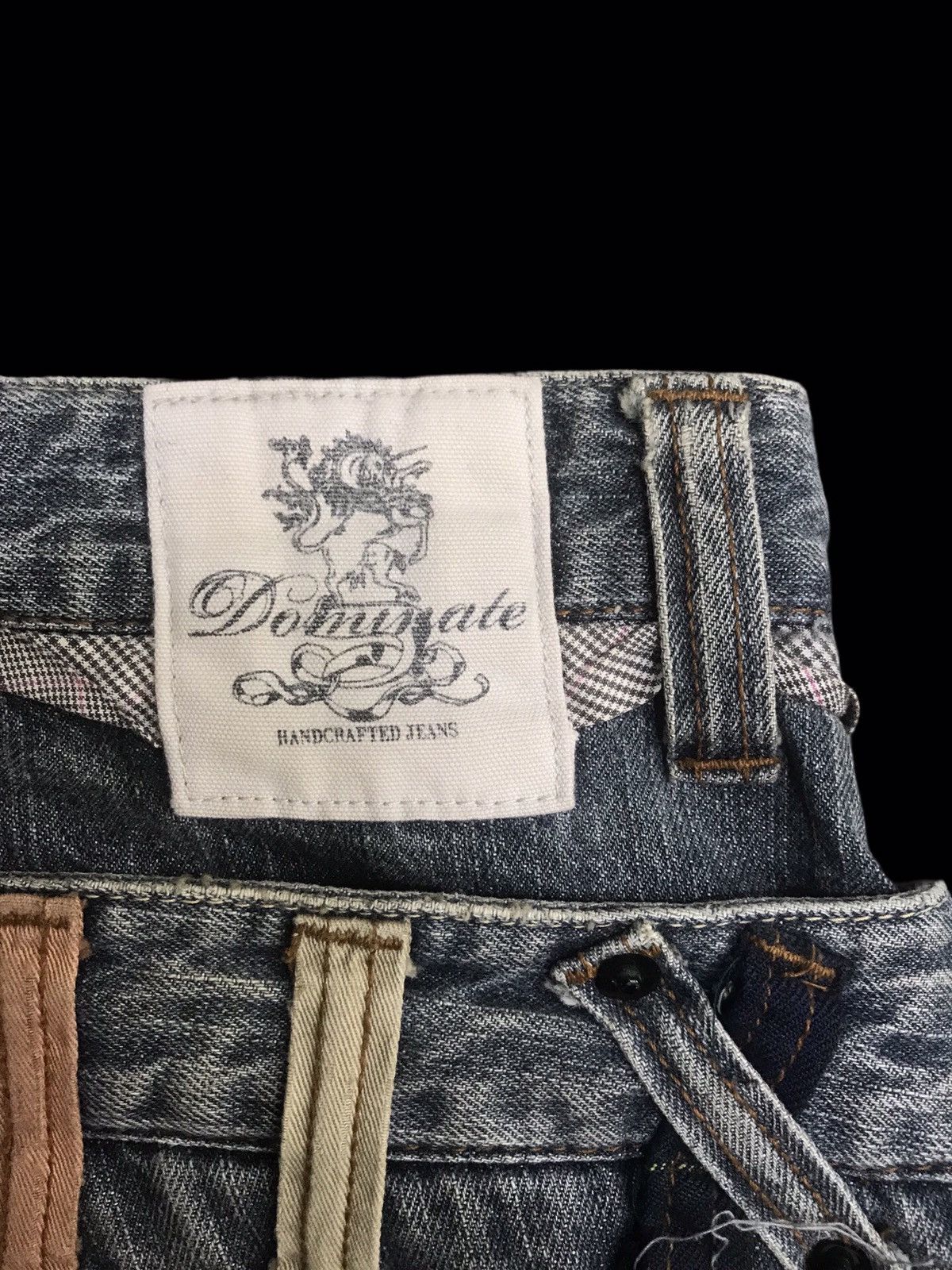 Japanese Brand 💥DOUBLE WAIST💥Dominate Handcrft Distressed Dirty Denim F81 Size US 32 / EU 48 - 14 Thumbnail
