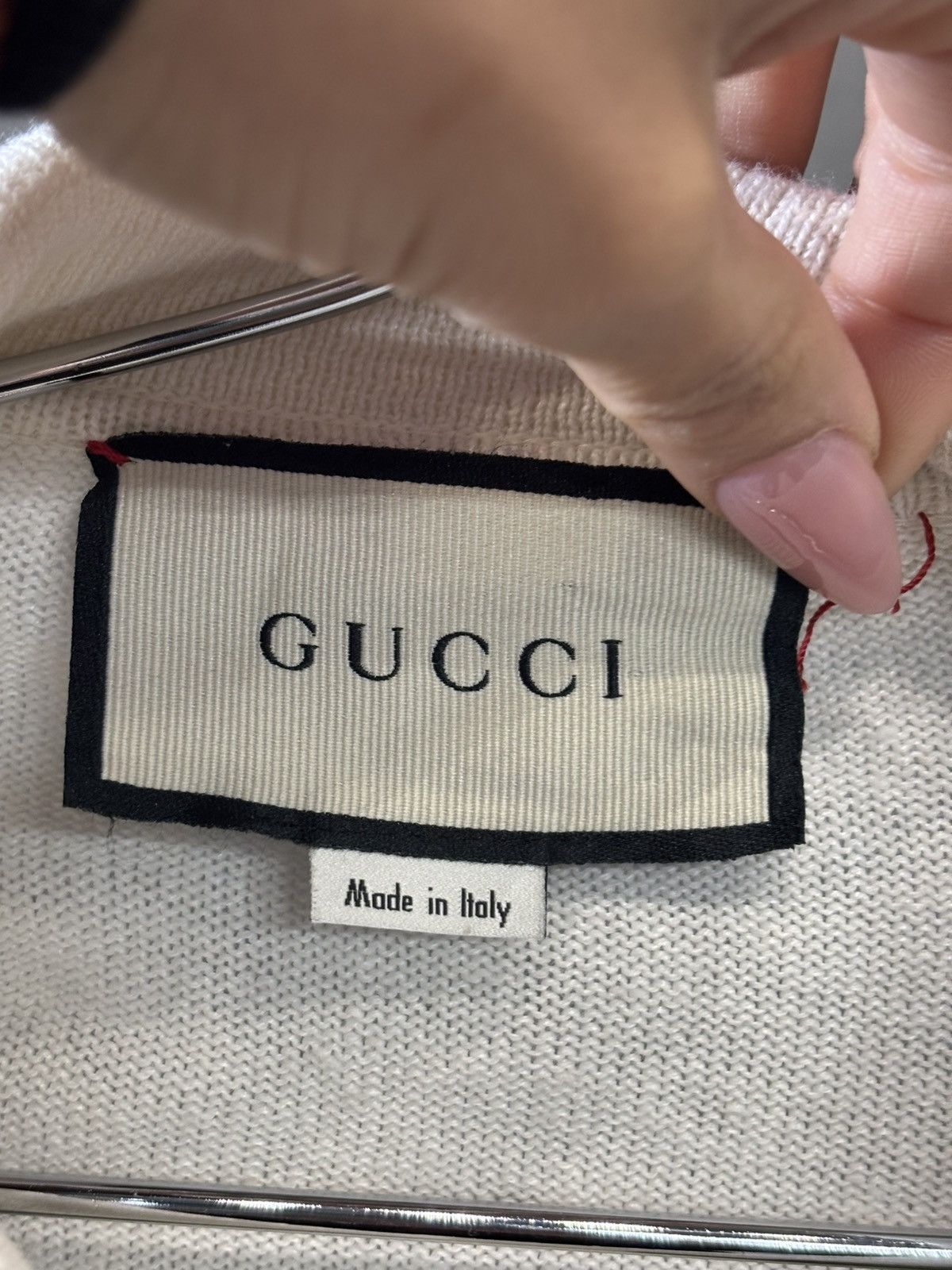 Gucci GUCCI STRIPE SS BUTTONED WOOL KNIT POLO SHIRT SIZE M Size US M / EU 48-50 / 2 - 3 Thumbnail