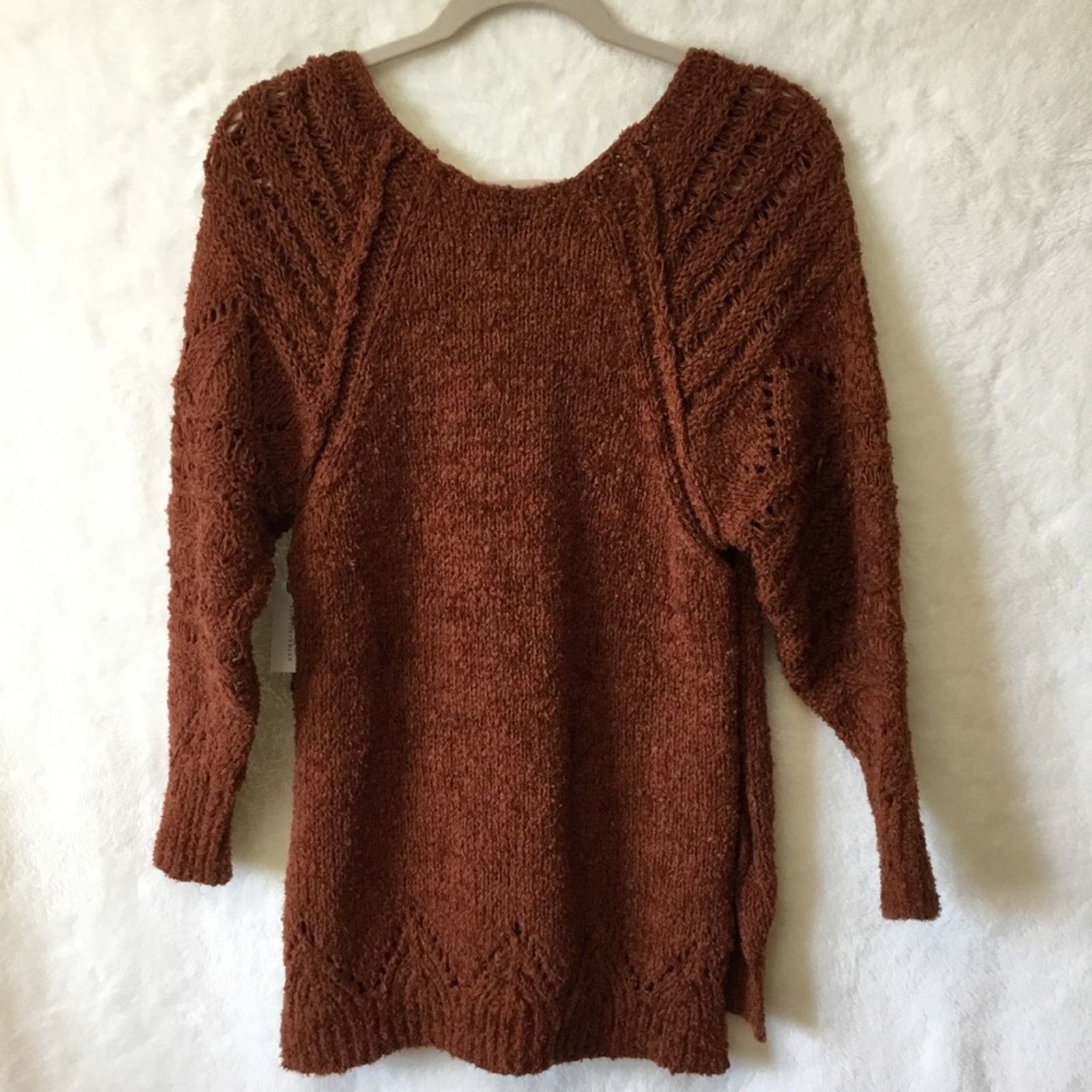Anthropologie Anthropologie Cedar Pilcro Pointelle Tunic Sweater Size XS / US 0-2 / IT 36-38 - 10 Thumbnail