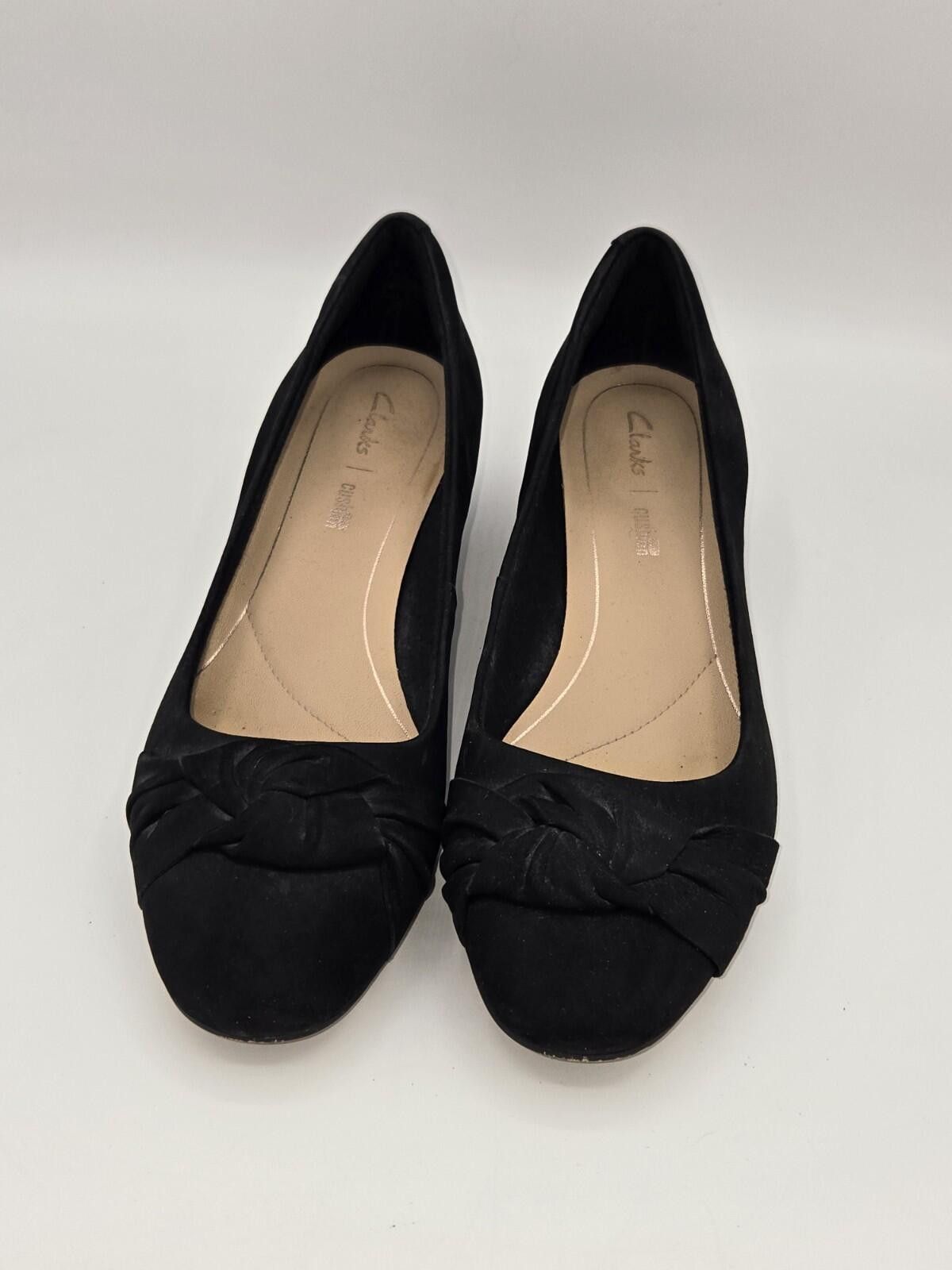 Clarks Clarks Orabella Lily Black Bow Suede Block Heel Shoes 7.5 Size US 7.5 / IT 37.5 - 2 Thumbnail