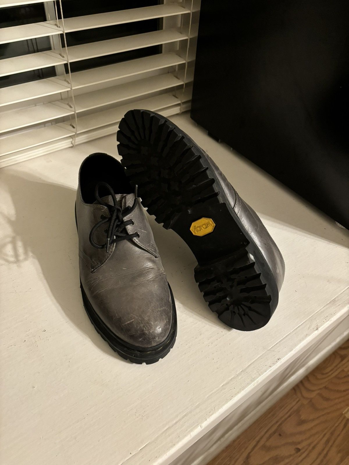 image of Dr Martens x Vibram Swapped Doc Martens Shoes in Grey, Men's (Size 8)