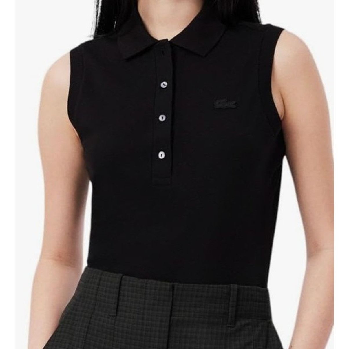 Lacoste Lacoste Women's Sleeveless Slim Fit Stretch Polo Navy 10 Size L / US 10 / IT 46 - 1 Thumbnail