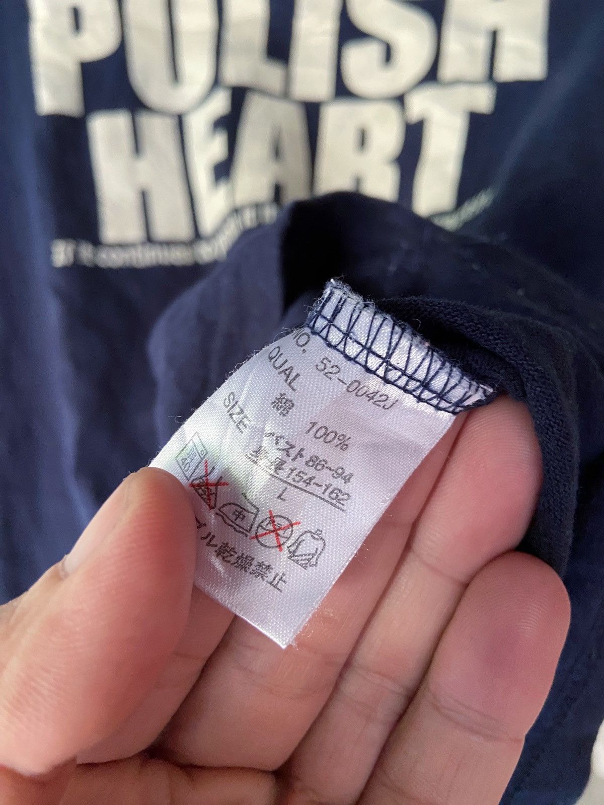 Japanese Brand DOUBLE LAYER POLICE HEART LONG SLEEVE Size US S / EU 44-46 / 1 - 6 Thumbnail
