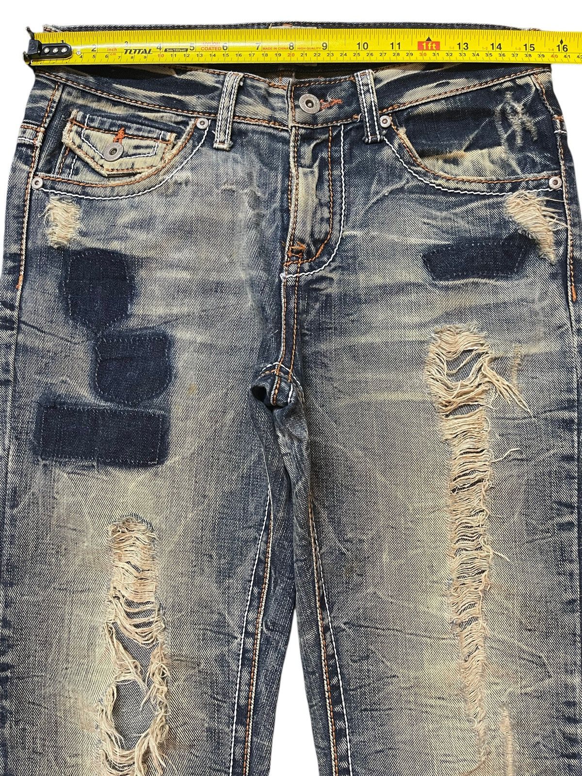 Tornado Mart Vintage Japanese Brand Mud Faded Claw Wash Distressed Flared Size US 30 / EU 46 - 12 Thumbnail