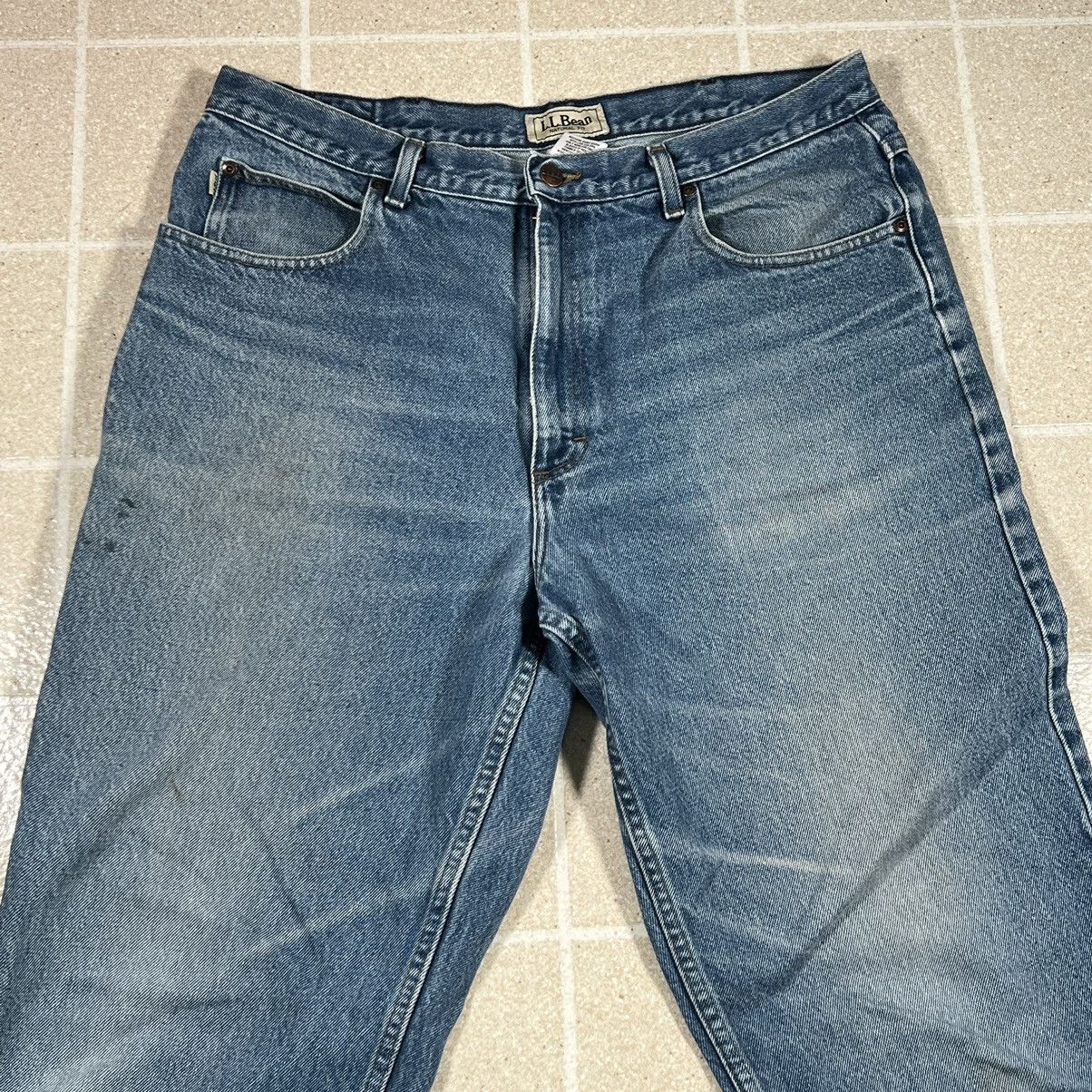 L.L. Bean × Vintage LL Bean Jeans Mens Natural Fit Straight Leg Workwear Denim Size US 38 / EU 54 - 2 Thumbnail