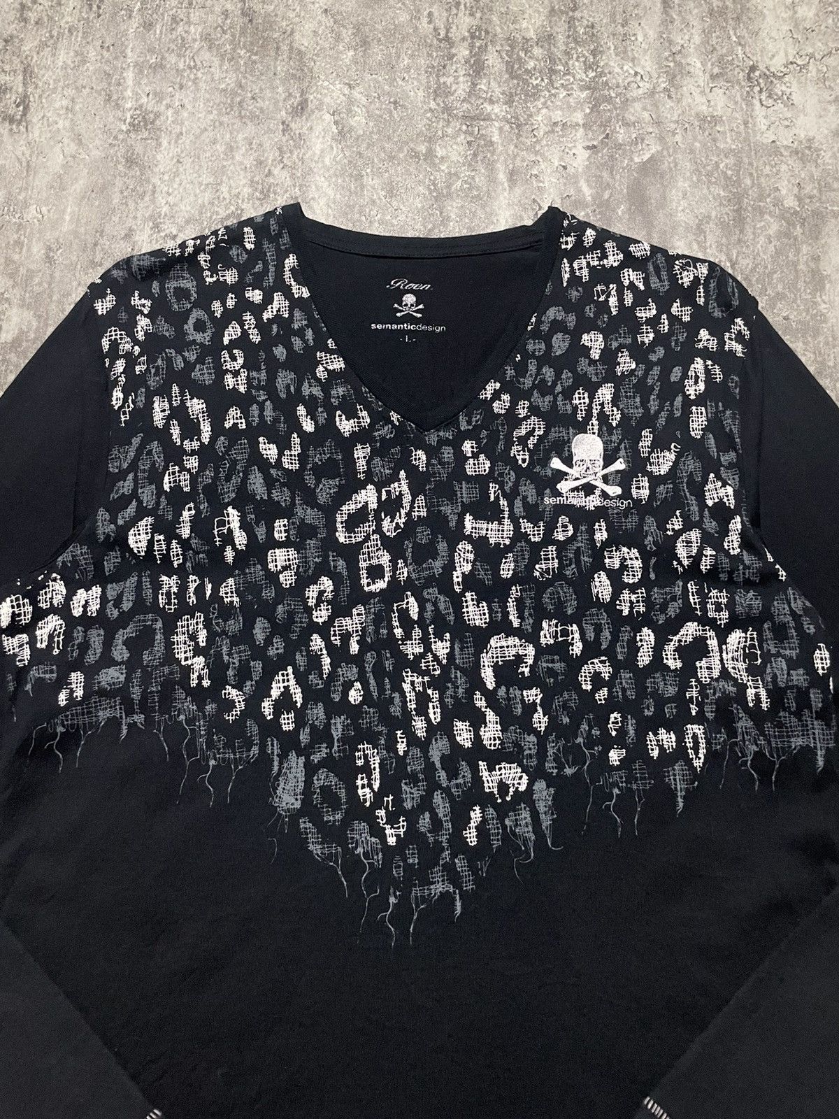 Japanese Brand Vintage Japanese Roen x Semantic Design Leopard