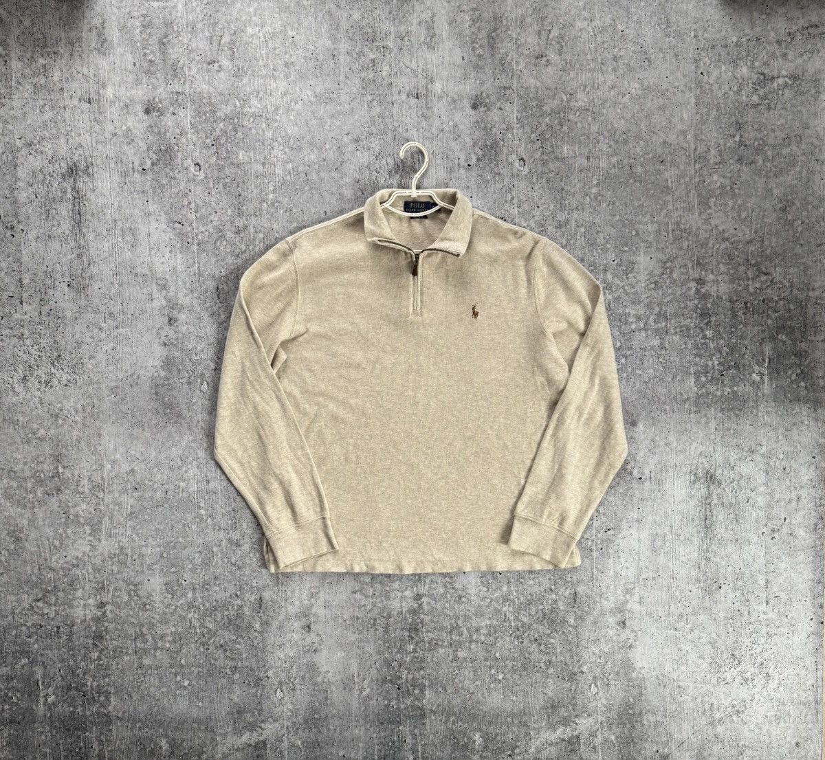 Polo Ralph Lauren Polo Ralph Lauren 1/3 Zip Sweater Knitwear Luxury Beige Sz M Size US M / EU 48-50 / 2 - 2 Thumbnail