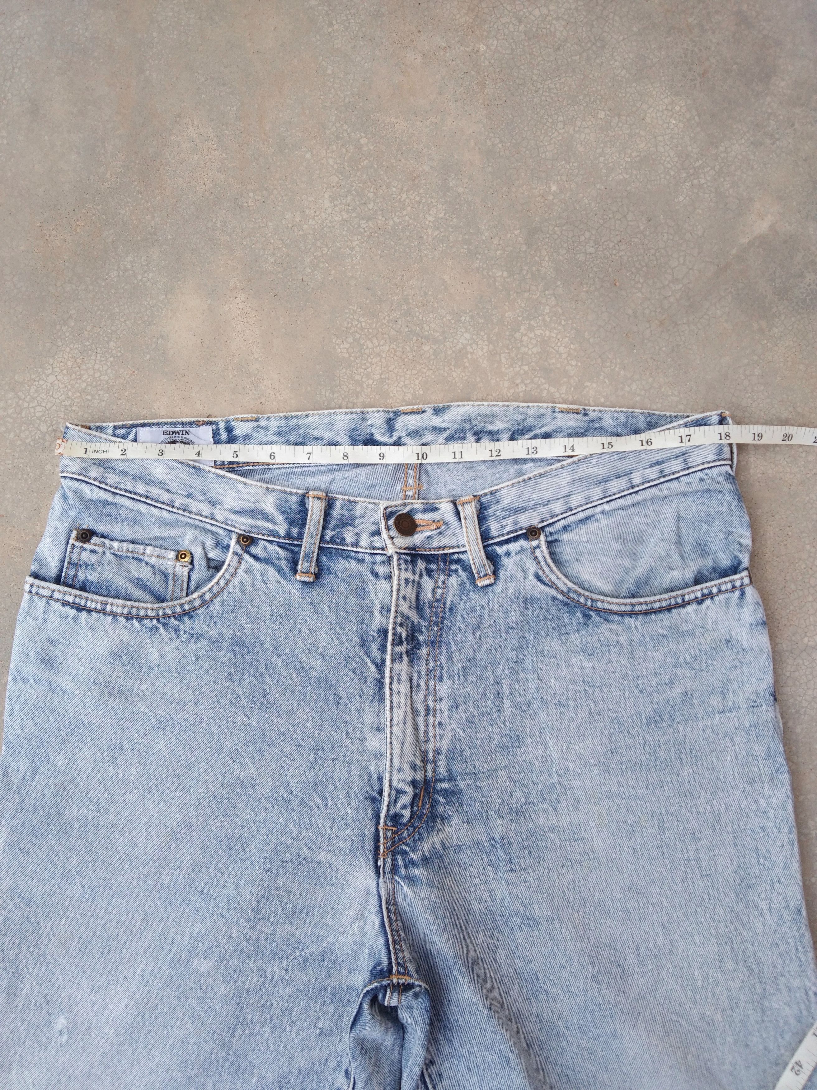 Edwin Vintage Distressed Edwin Jeans Acid Blue Wash Denim 36x30 Size US 36 / EU 52 - 5 Thumbnail