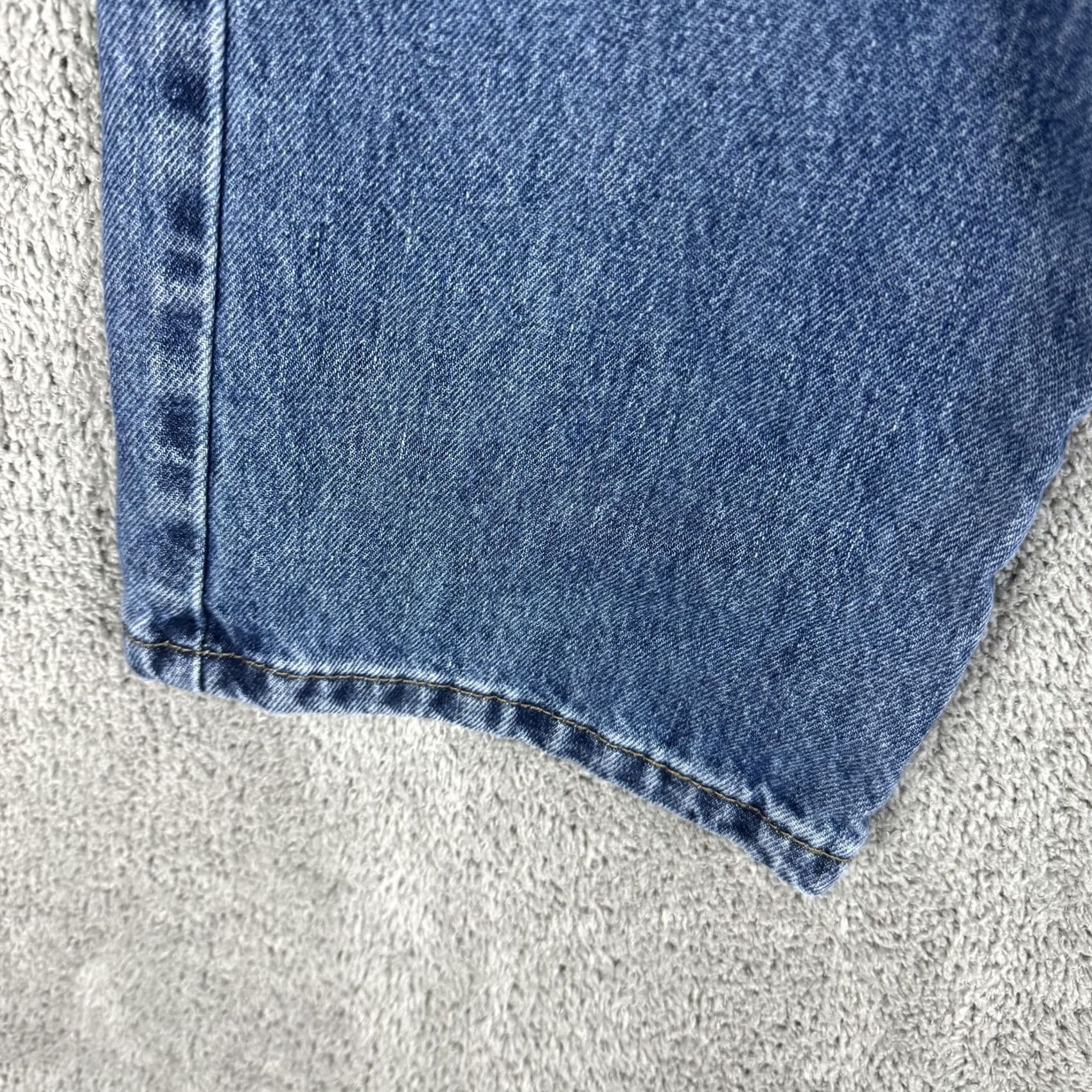 Levi's Levi's 517 Jeans Mens 33x29 Blue Bootcut Regular Denim Mexico Medium Wash Distressed Pockets Zip Back Patch Red Tab 500 Series Mens Jeans Regular Fit Size US 33 - 6 Thumbnail