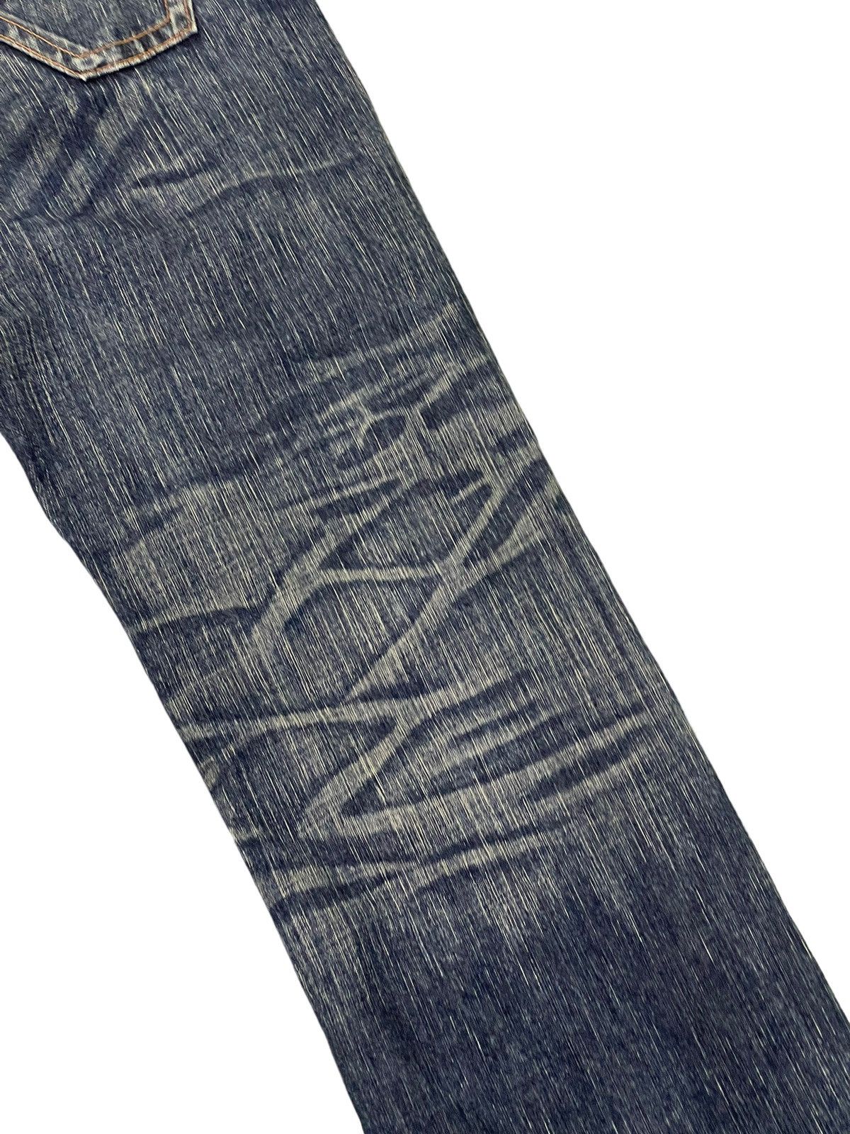 Edwin Flare Jeans Edwin Japan Faded Distress Boot Cut 6🟦8 Size US 31 - 18 Thumbnail