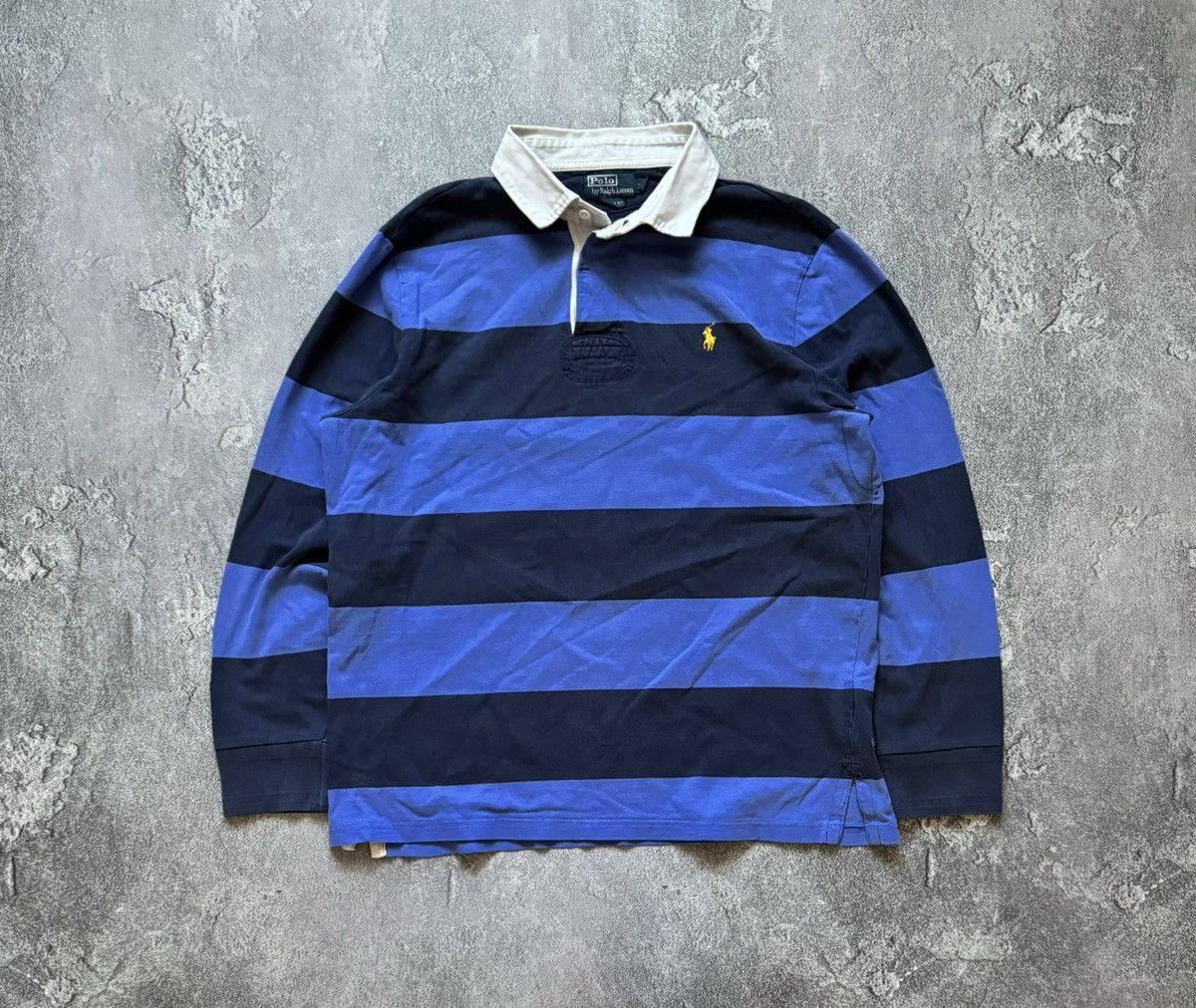 Polo Ralph Lauren × Vintage Polo Ralph Lauren XL vintage sweatshirt rugby button up 90s Size US XL / EU 56 / 4 - 4 Thumbnail