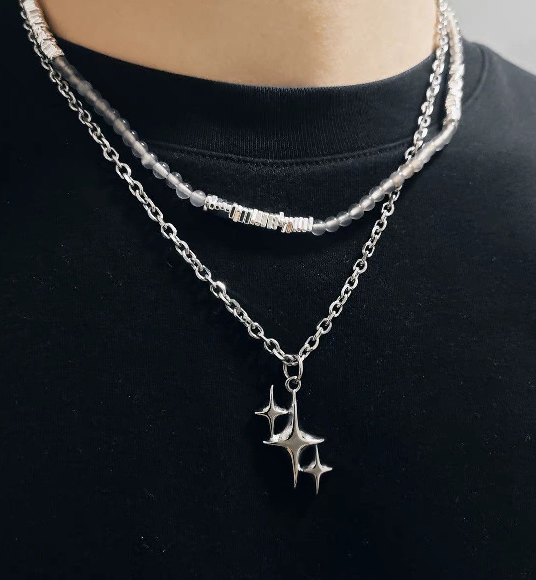 Japanese Brand × Jewelry Star pendant chain retro punk necklace aesthetic Size ONE SIZE - 1 Thumbnail