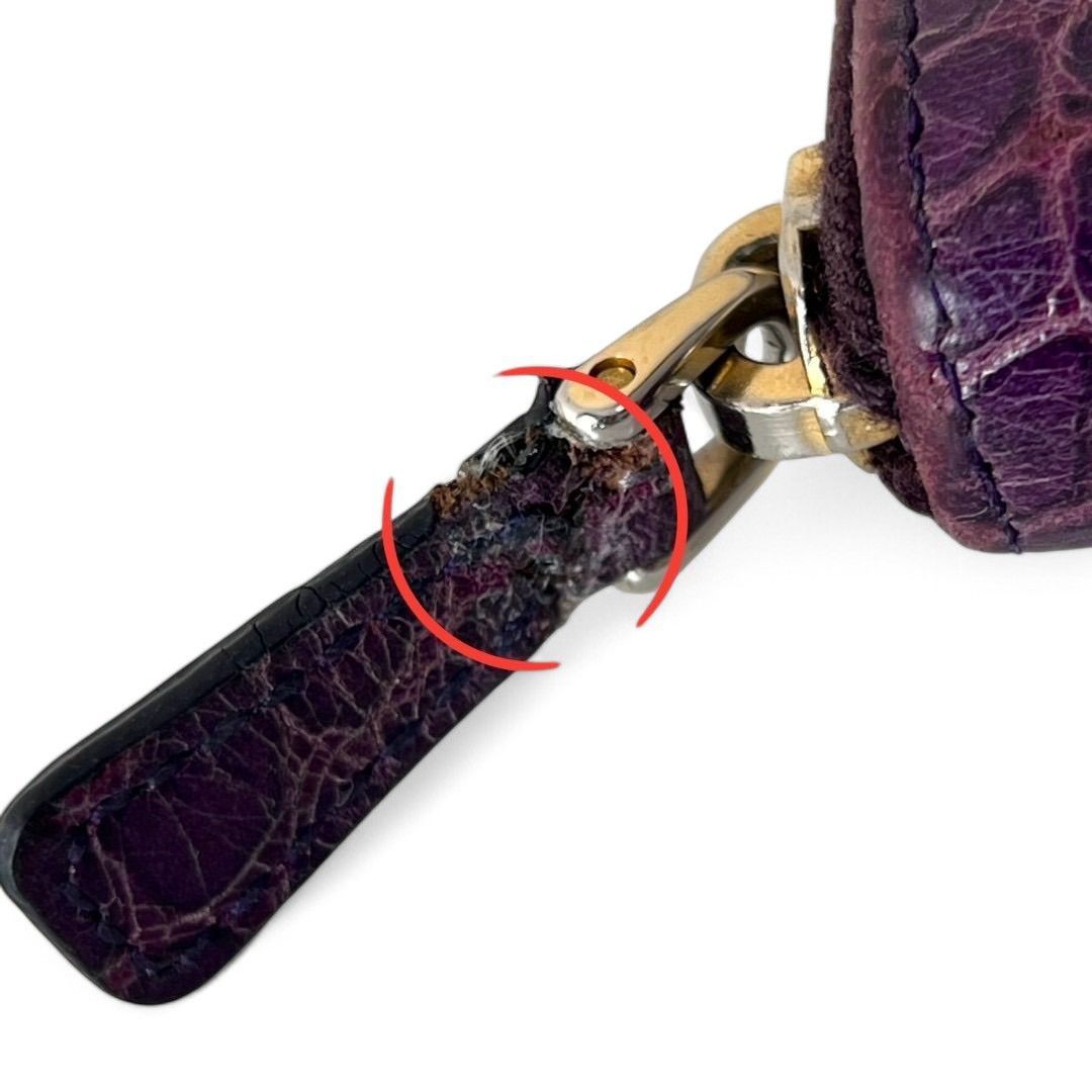Miu Miu Miu Miu - Crocodile Vintage Purse Wallet Purple Size ONE SIZE - 5 Thumbnail