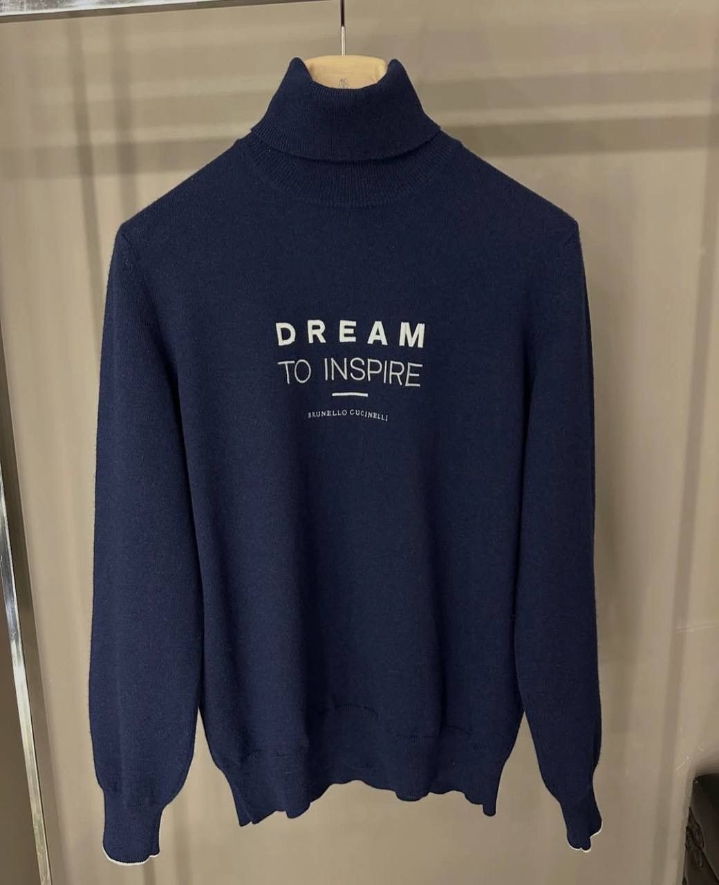 Brunello Cucinelli BRUNELLO CUCINELLI navy cashmere turtleneck sweater Size US M / EU 48-50 / 2 - 1 Thumbnail