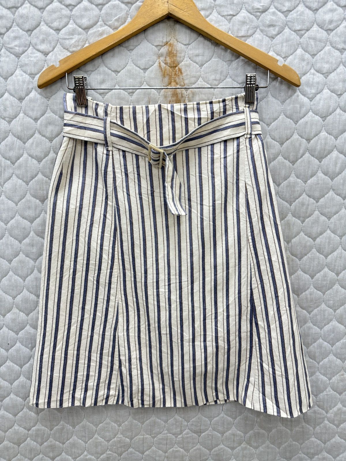 Loro Piana 🔥🔥🔥ARCHIVE LORO PIANA BELTED STRIPE SKIRTS Size 27" / US 4 / IT 40 - 1 Thumbnail