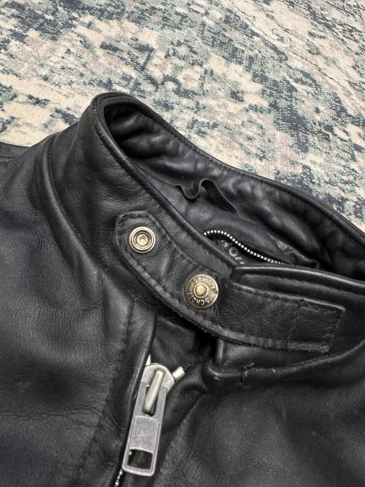 Schott VINTAGE SCHOTT CAFE RACER BIKER LEATHER JACKET Size US M / EU 48-50 / 2 - 6 Thumbnail