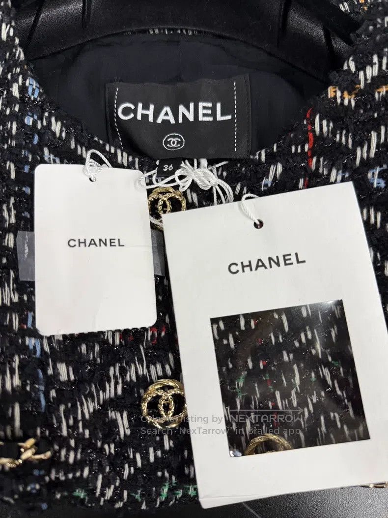 Chanel Chanel Black mixed-colour twill soft tweed short coat Size XS / US 0-2 / IT 36-38 - 4 Thumbnail