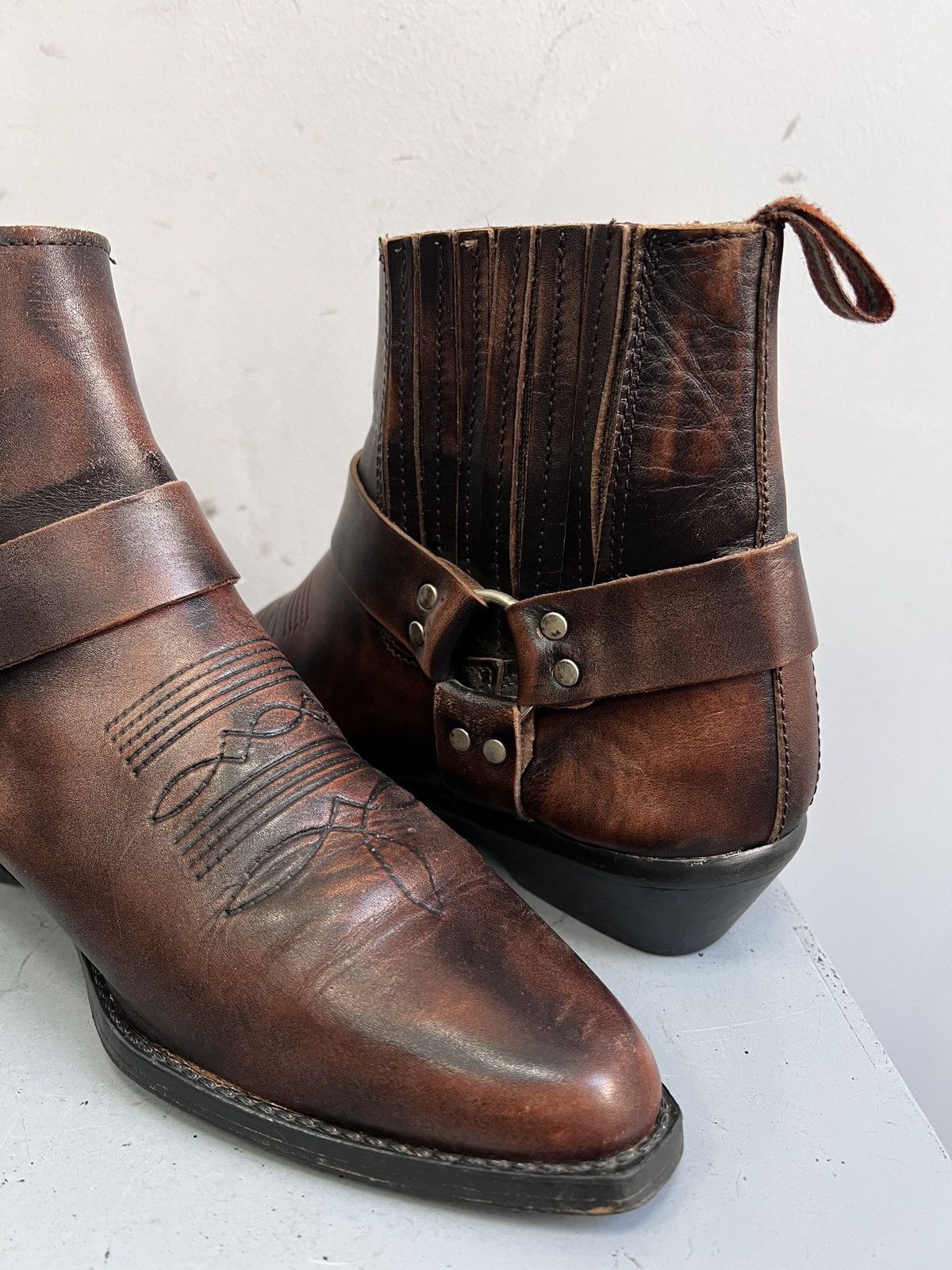 Western Rise Western authentic fashion boots heel moto style 90s Size US 9 / EU 42 - 10 Thumbnail