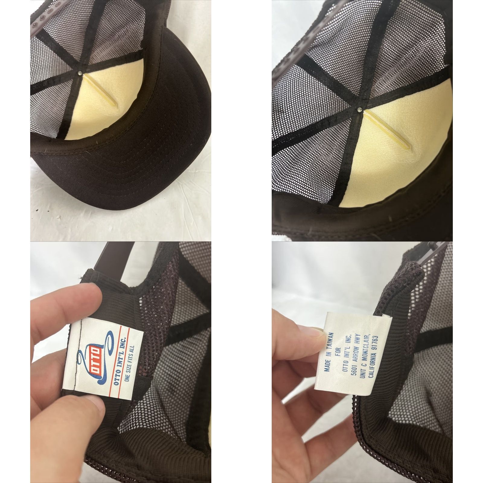 Vintage Otto Trucker Hat Merced CA Tractor Co. Brown Beige Size ONE SIZE - 9 Thumbnail