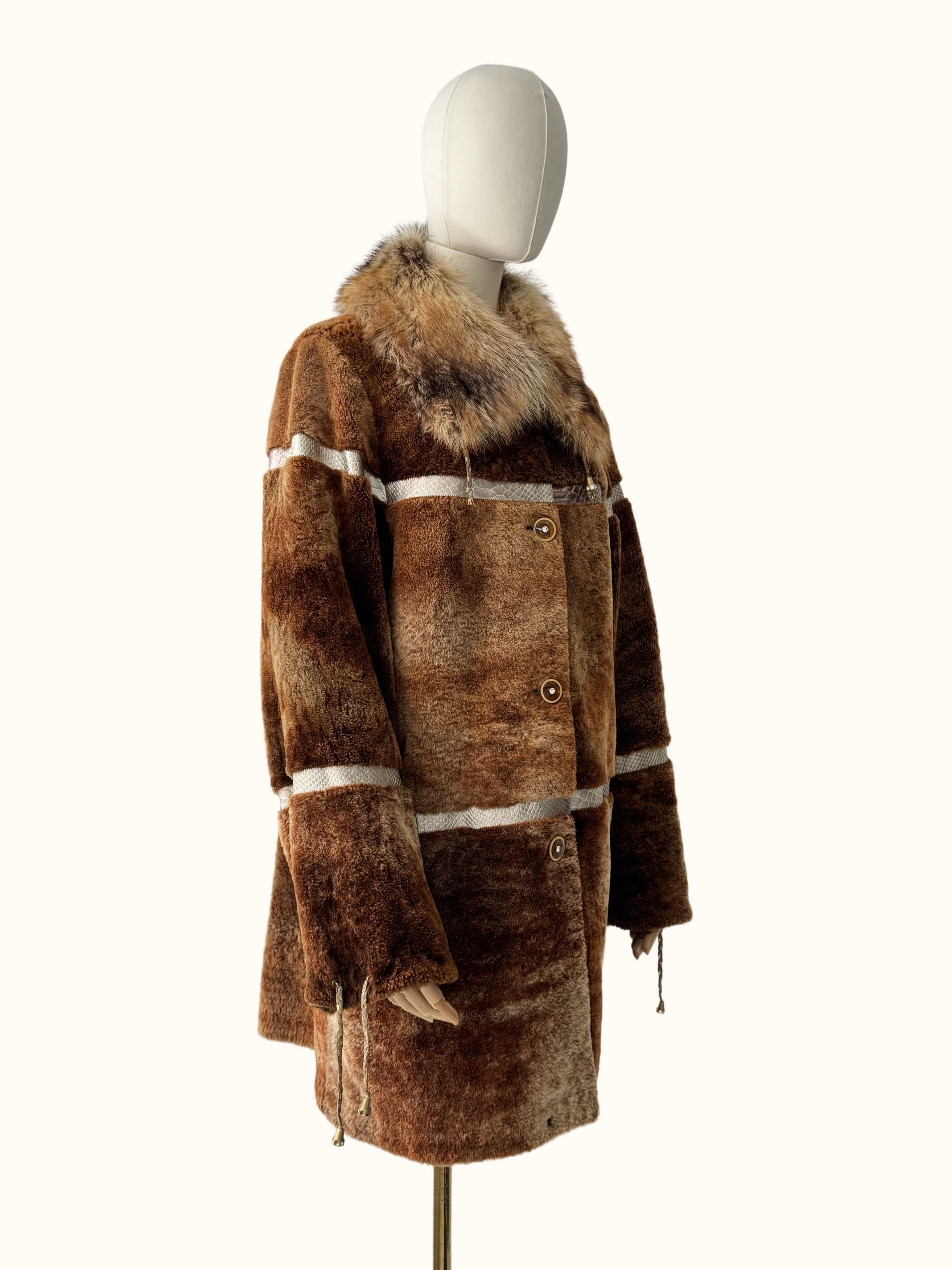 Vintage Vintage Real Sheepskin Coat (B250)D15E2 Size M / US 6-8 / IT 42-44 - 2 Thumbnail