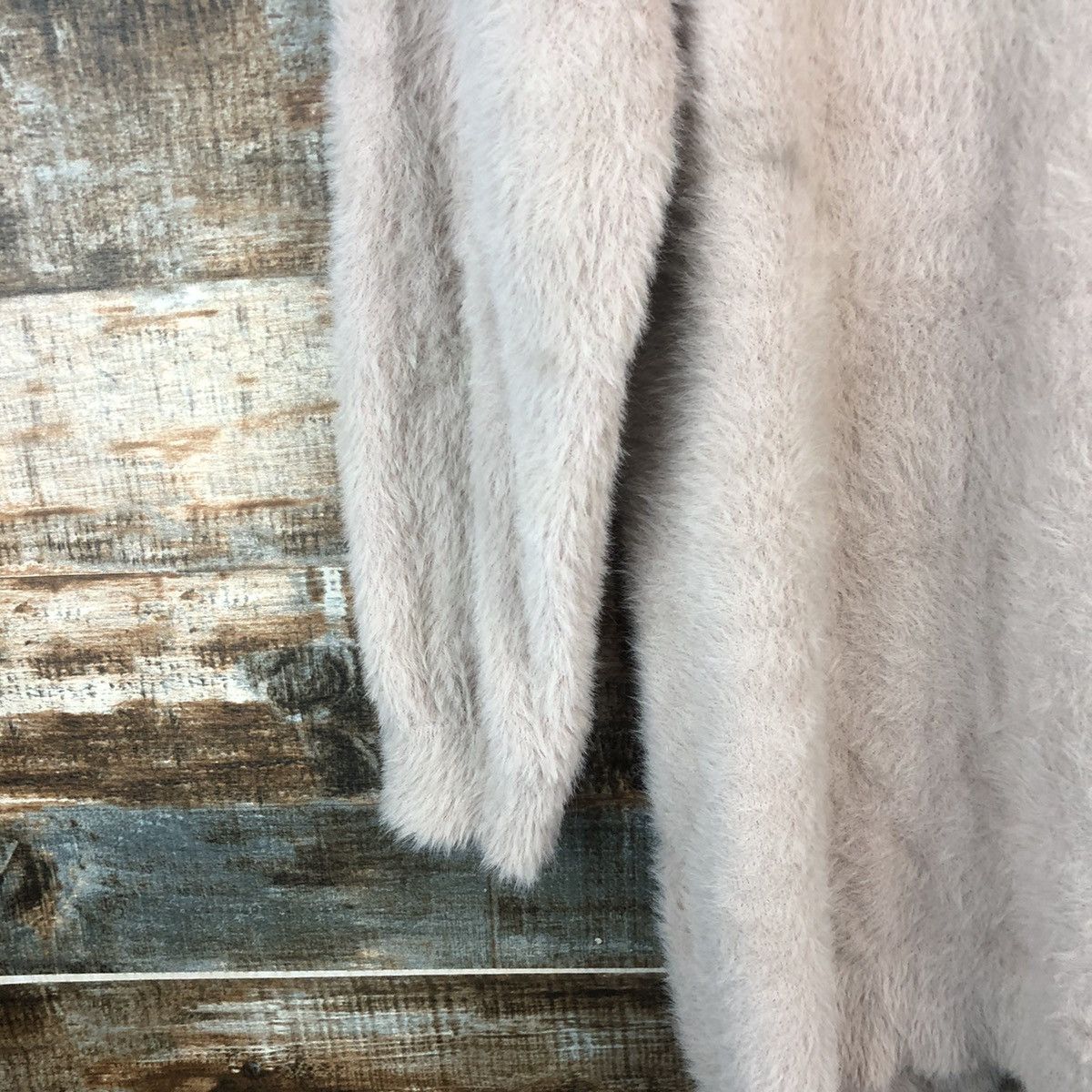 Japanese Brand DL Ingni Brown fur shaggy mohair Cardigan Knitwear #C365 Size M / US 6-8 / IT 42-44 - 15 Thumbnail