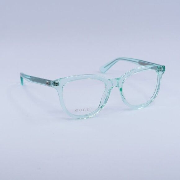 Gucci Gucci GG1687O 004 Eyeglasses Transparent Green 52mm Square Size ONE SIZE - 3 Thumbnail