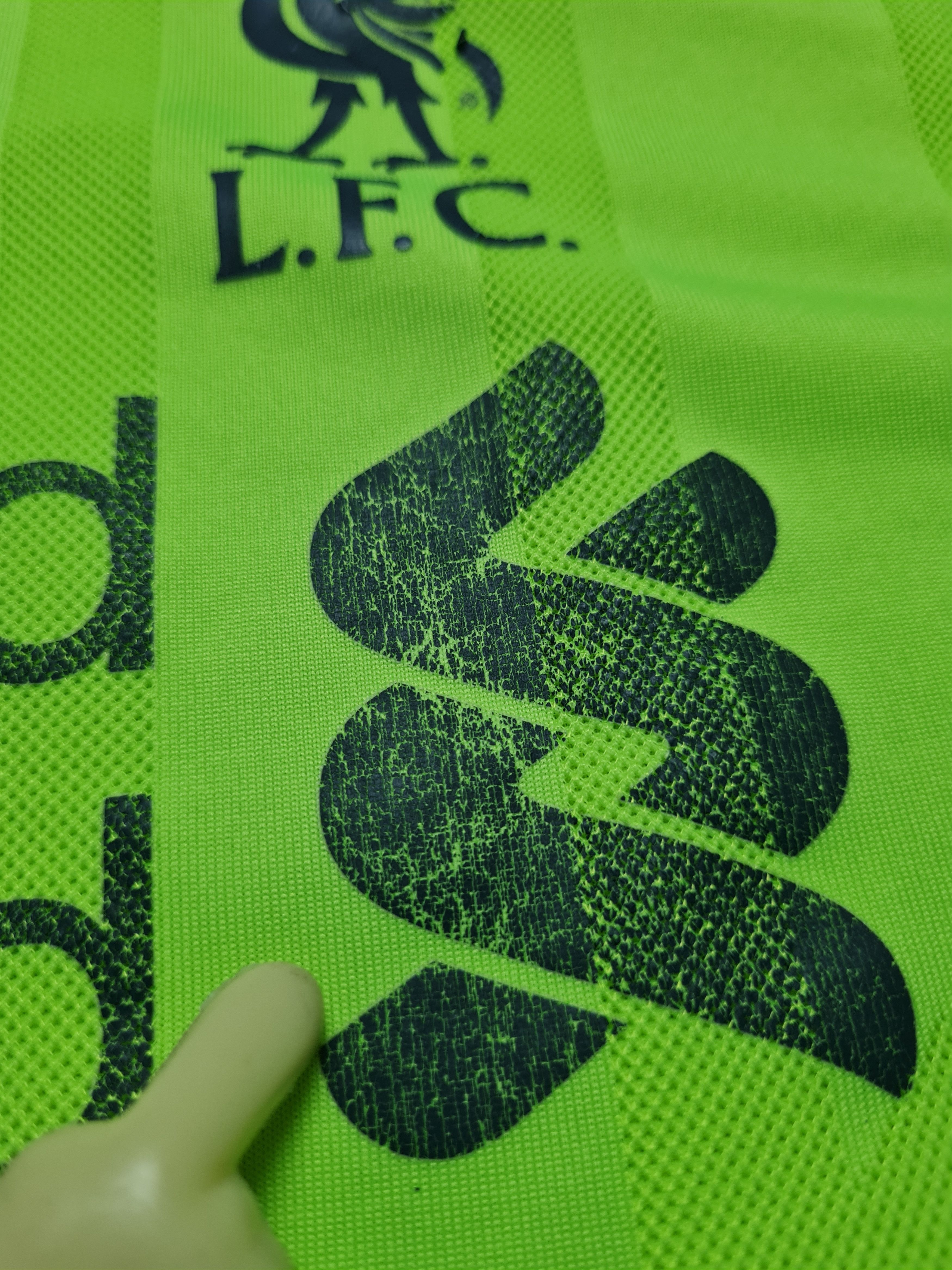 New Balance LIVERPOOL FC 2016/17 Third Sadio MANE 19 NB Toxic Green Size US S / EU 44-46 / 1 - 20 Thumbnail