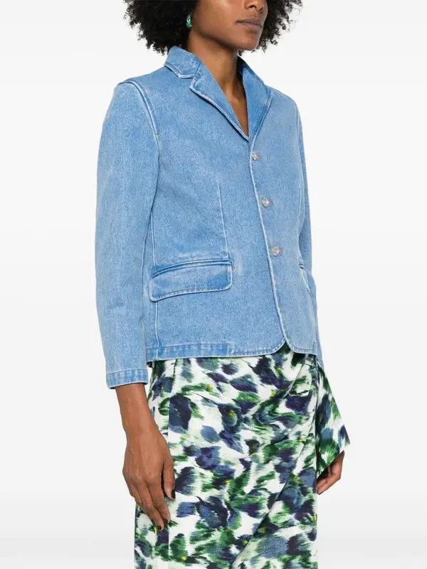 Marni o1y1025 Blazer in Blue Size M / US 6-8 / IT 42-44 - 2 Thumbnail