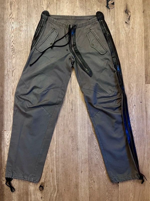 Dsquared2 Dsquared2 S/S 2002 Side-Zip Leather-Lined Loose Cargo Pants Size US 30 / EU 46 - 4 Thumbnail