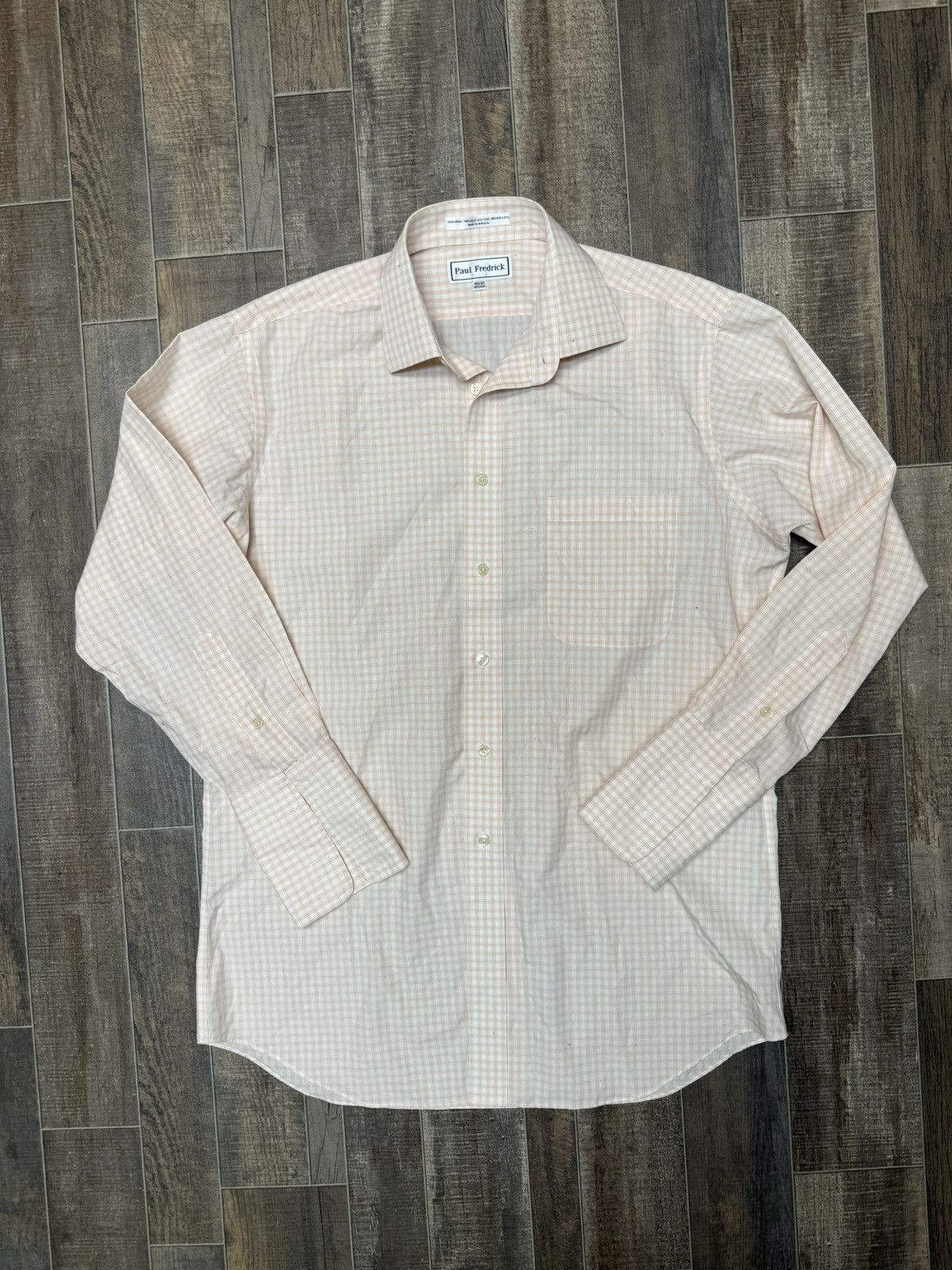 Paul Fredrick Paul Fredrick Non-Iron Two-Ply Cotton Broadcloth Shirt Size US M / EU 48-50 / 2 - 1 Thumbnail