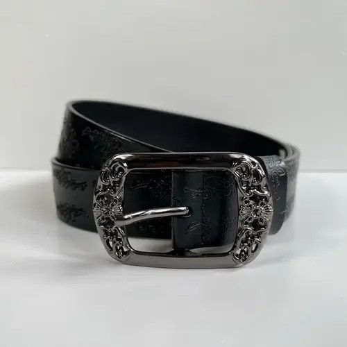 VIBE vintage style american western floral design black belt Size ONE SIZE - 1 Thumbnail