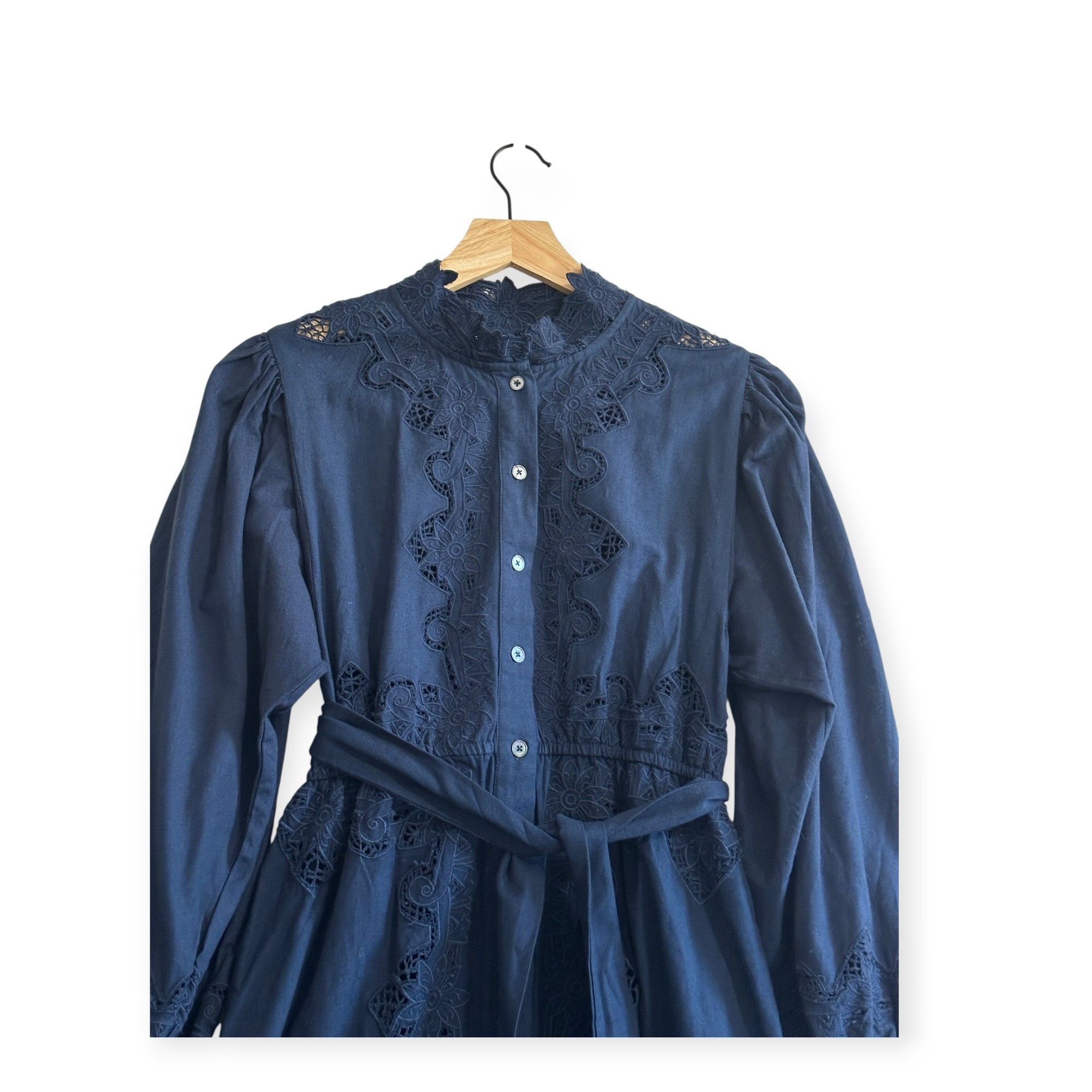 Sea New York Sea New York Anita Eyelet Mini Dress Navy Size 2 NWT Size XS / US 0-2 / IT 36-38 - 9 Thumbnail