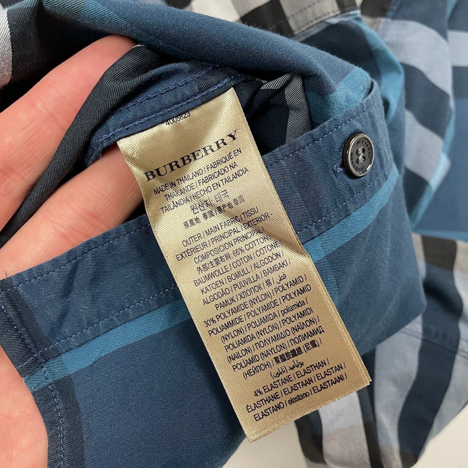 Burberry Burberry Shirt Nova Check Mens Small Blue S Size US S / EU 44-46 / 1 - 7 Thumbnail