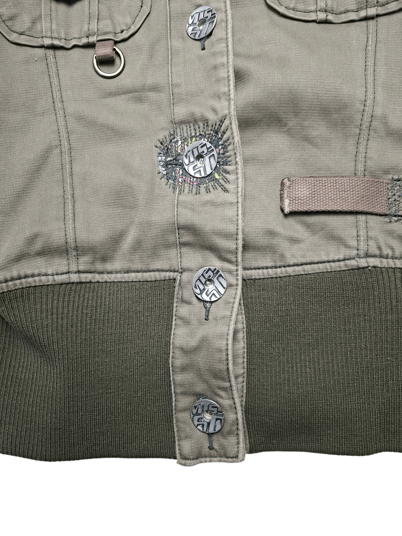 Miss Sixty Miss Sixty Military Jacket Khaki Green Utility Bomber Size S / US 4 / IT 40 - 5 Thumbnail