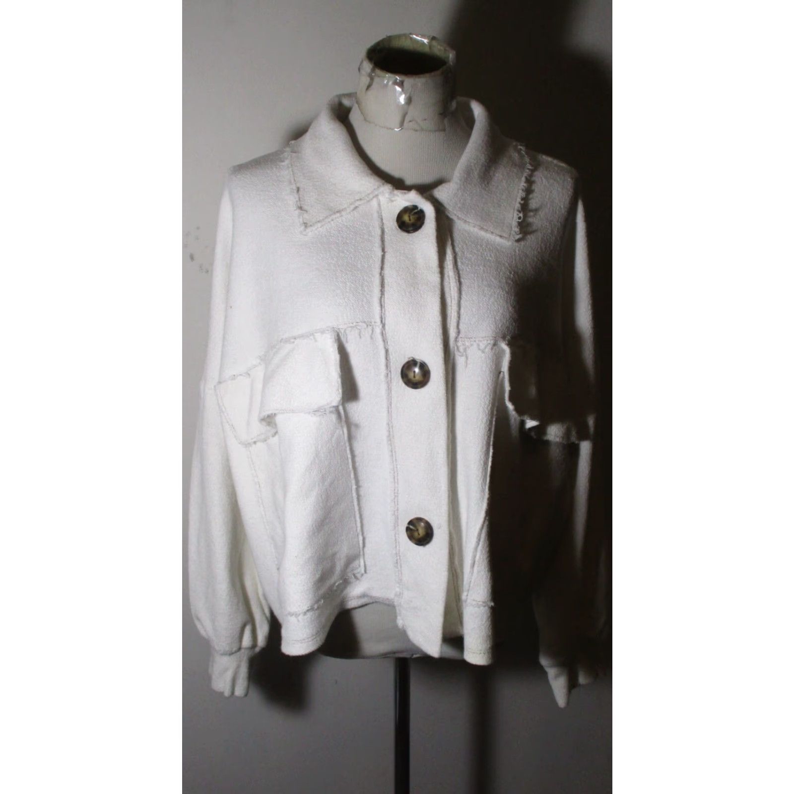 CLOT VINTAGE BUCKET LIST White Terry Cloth Oversized Jacket Women's Size S Size S / US 4 / IT 40 - 2 Thumbnail