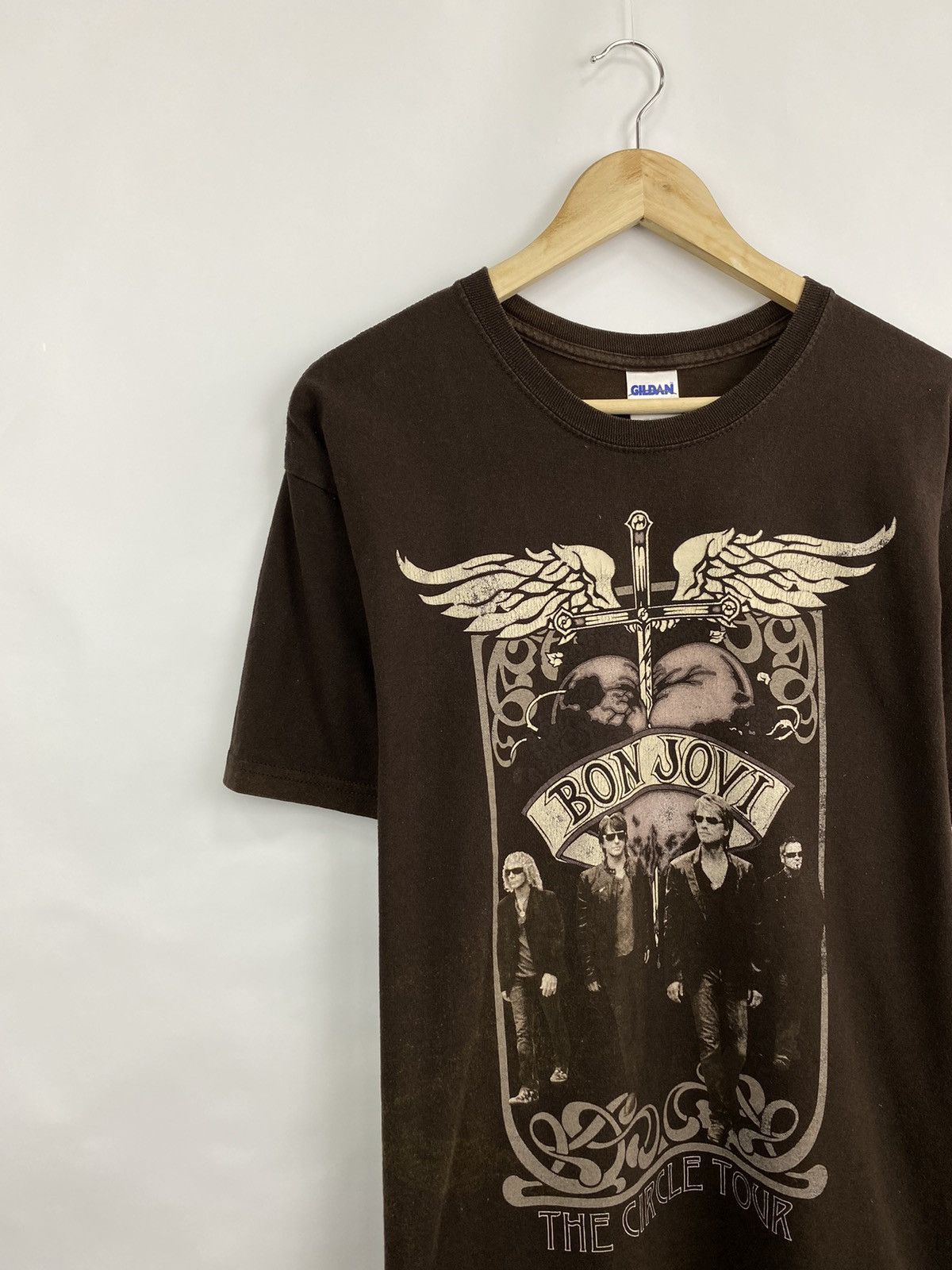 Bon Jovi 🇺🇸 Vintage 2010 Bon Jovi The Circle Tour T-Shirt Rare Retro Size US L / EU 52-54 / 3 - 2 Thumbnail