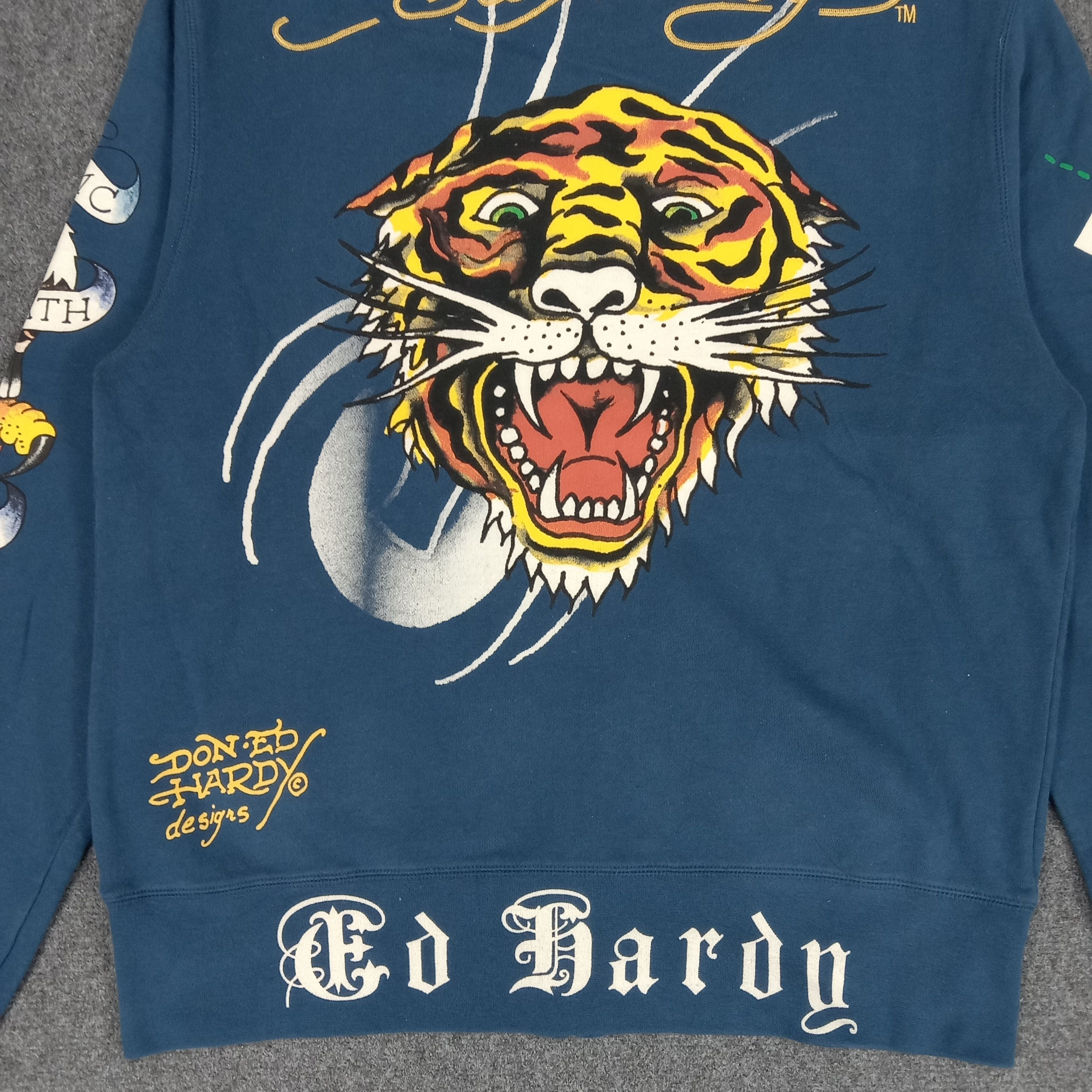 Christian Audigier × Ed Hardy × Vintage Ed Hardy by Christian Audiger Designer Sweatshirt Jacket Size US L / EU 52-54 / 3 - 3 Thumbnail