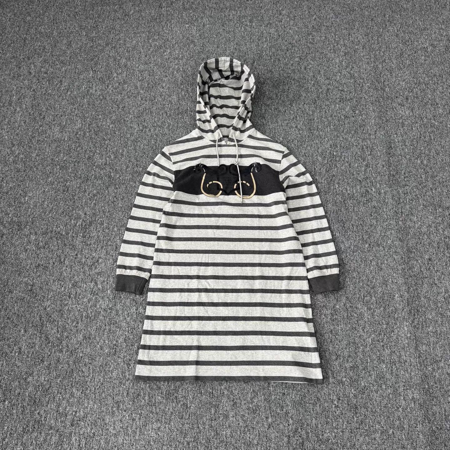 Hermes HERMES Striped Printed Logo Hoodie Dress 36 99 New Size XS / US 0-2 / IT 36-38 - 1 Thumbnail
