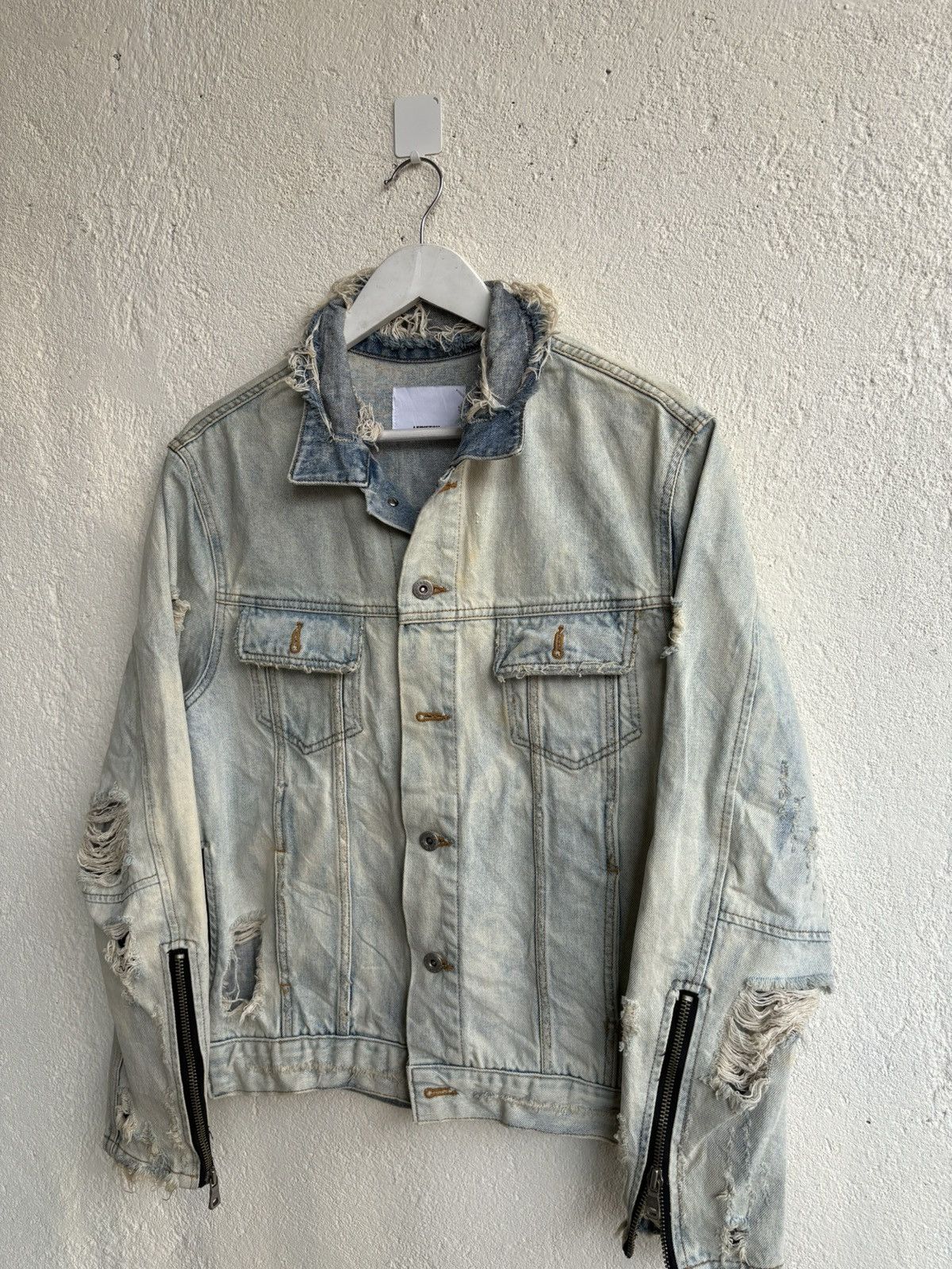 Balenciaga 2000s Lepeiton distressed denim biker jacket y2k style Size US M / EU 48-50 / 2 - 2 Thumbnail