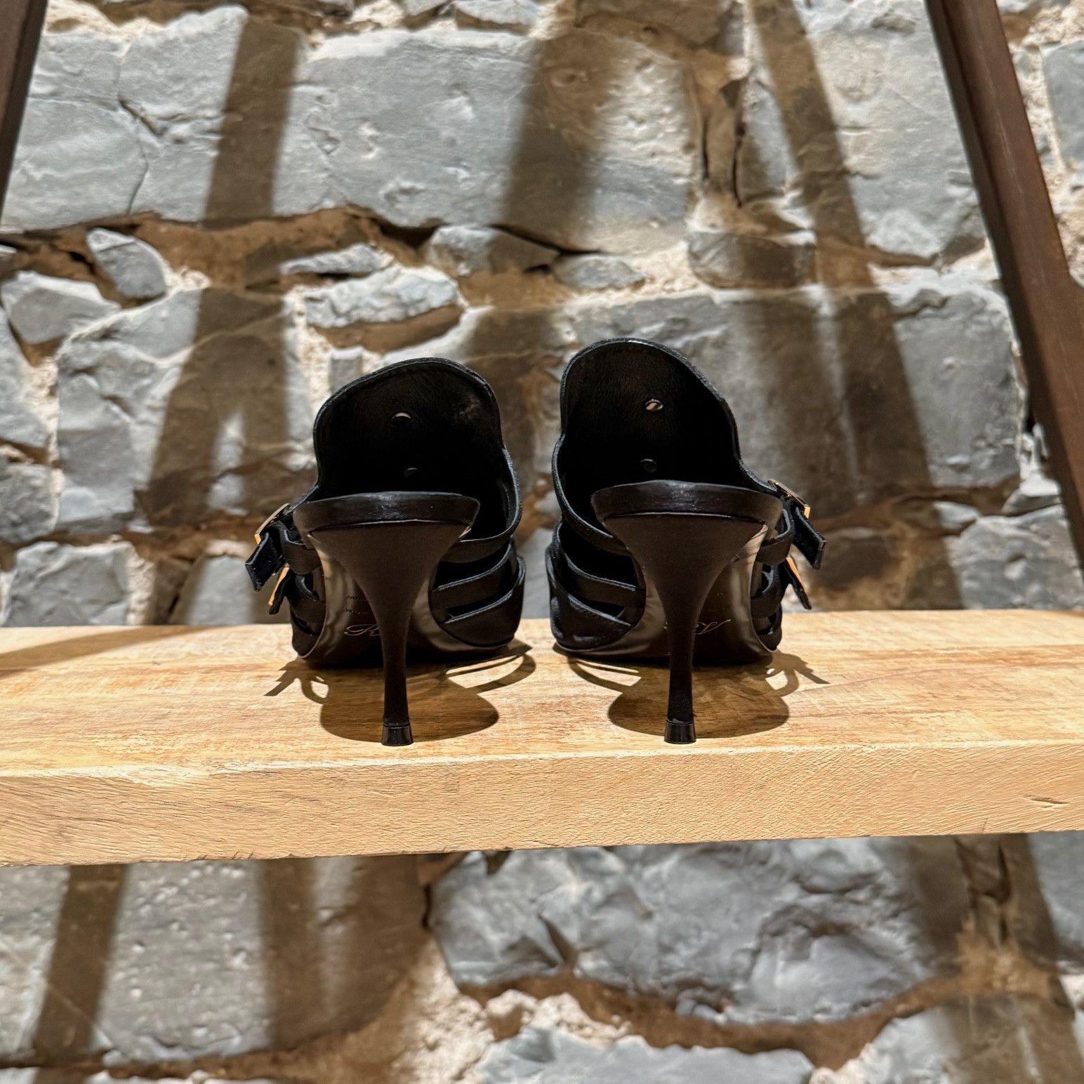 Roger Vivier Roger Vivier Black Satin Sin Star Strass 65 Heeled Mules Size US 8.5 / IT 38.5 - 5 Thumbnail
